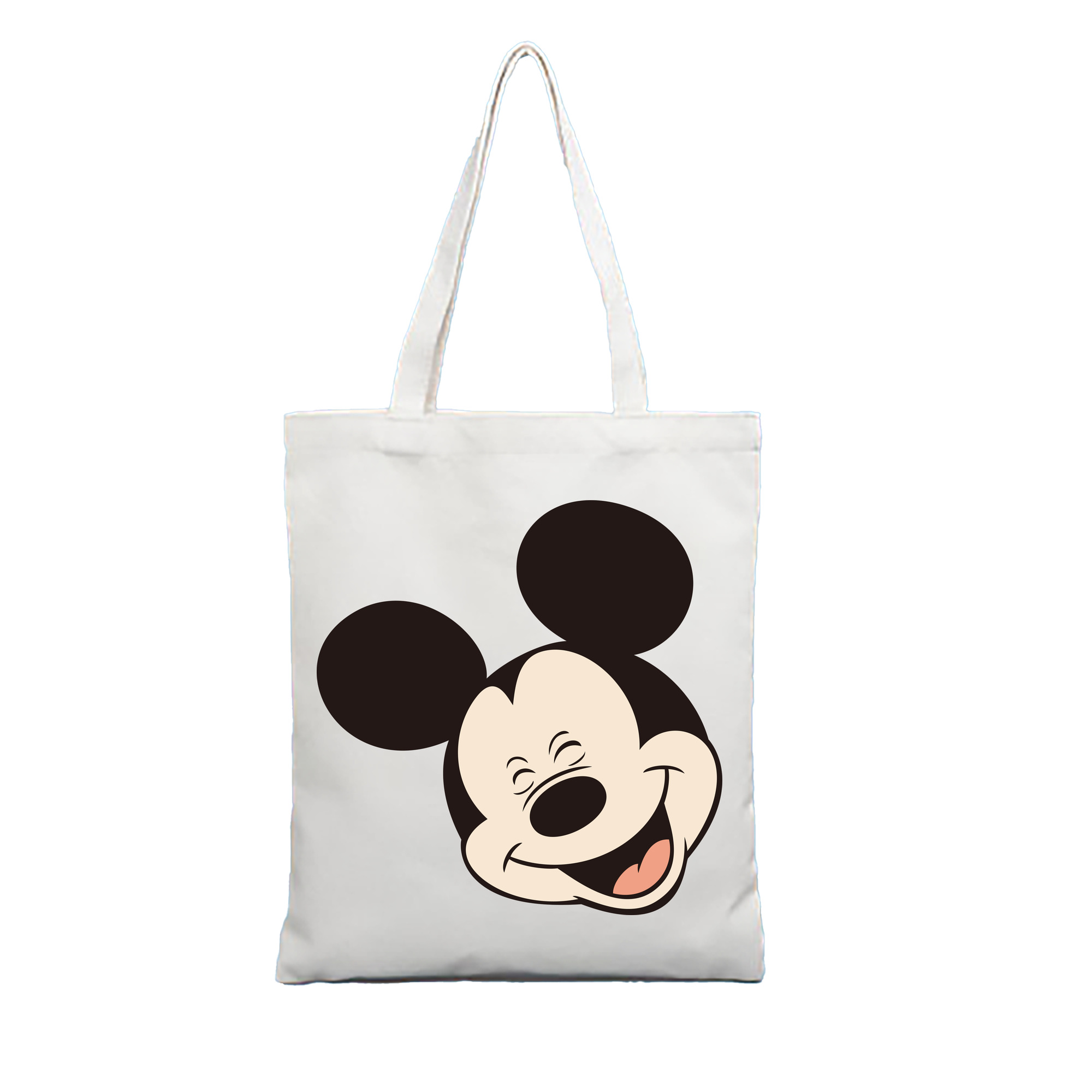 （画像用） ミッキーマウス Mickey Mouse 縦型キャンバス生地手提げバッグ　トートバッグ