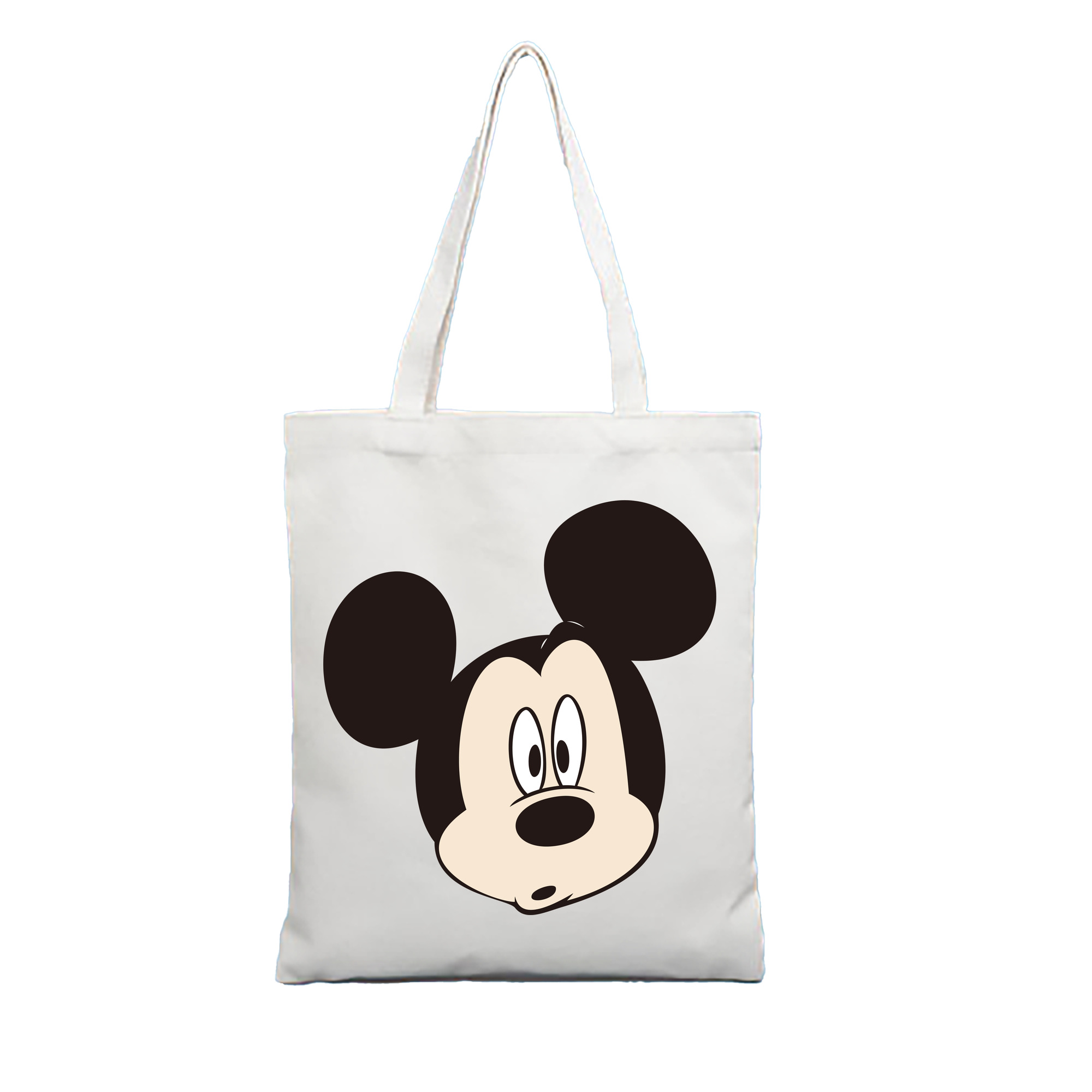 （画像用） ミッキーマウス Mickey Mouse 縦型キャンバス生地手提げバッグ　トートバッグ