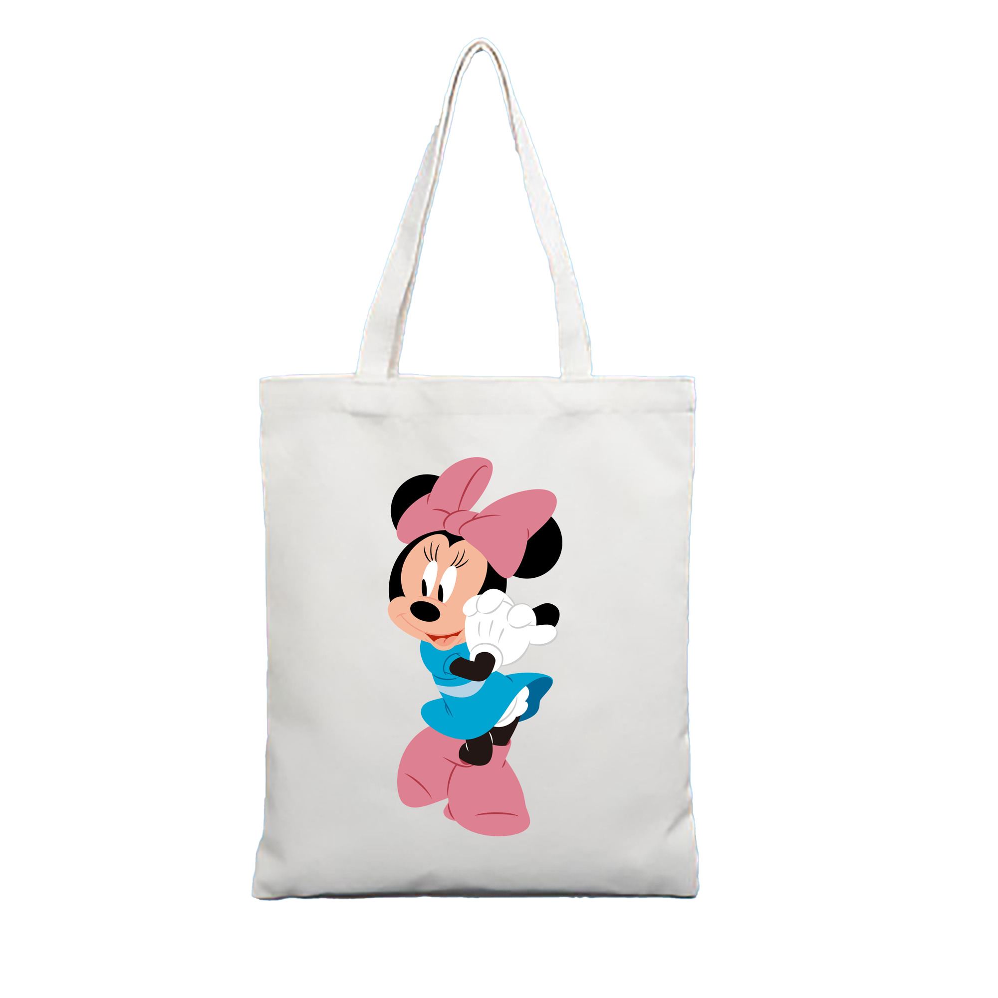 （画像用） ミッキーマウス Mickey Mouse 縦型キャンバス生地手提げバッグ　トートバッグ