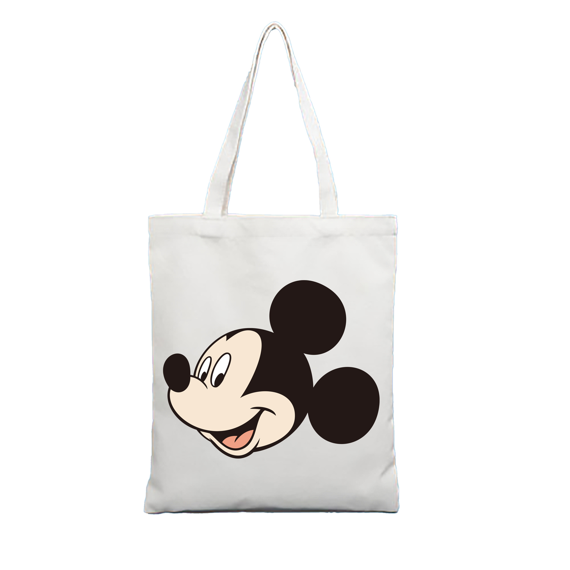 （画像用） ミッキーマウス Mickey Mouse 縦型キャンバス生地手提げバッグ　トートバッグ