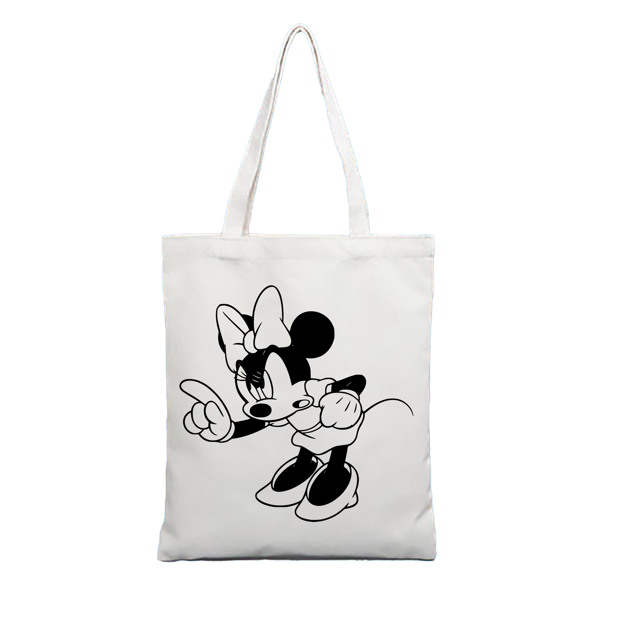 （画像用） ミッキーマウス Mickey Mouse 縦型キャンバス生地手提げバッグ　トートバッグ