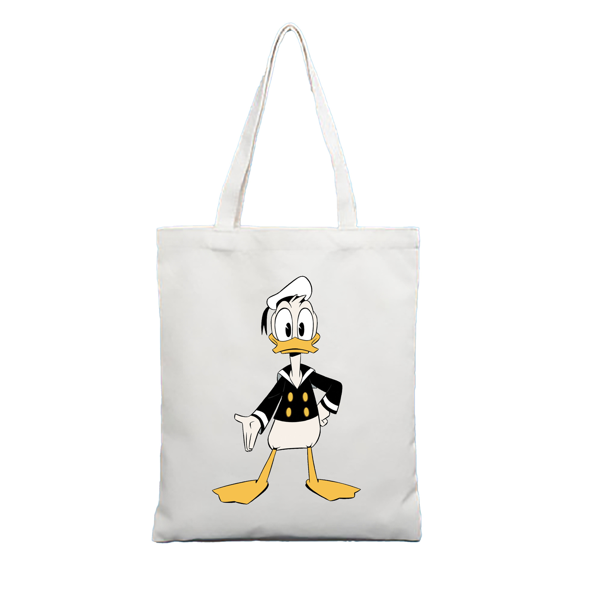 （画像用） ミッキーマウス Mickey Mouse 縦型キャンバス生地手提げバッグ　トートバッグ