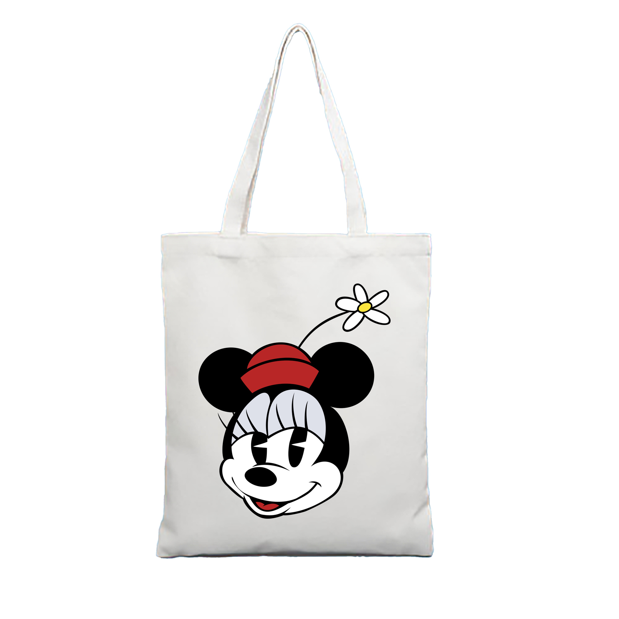 （画像用） ミッキーマウス Mickey Mouse 縦型キャンバス生地手提げバッグ　トートバッグ