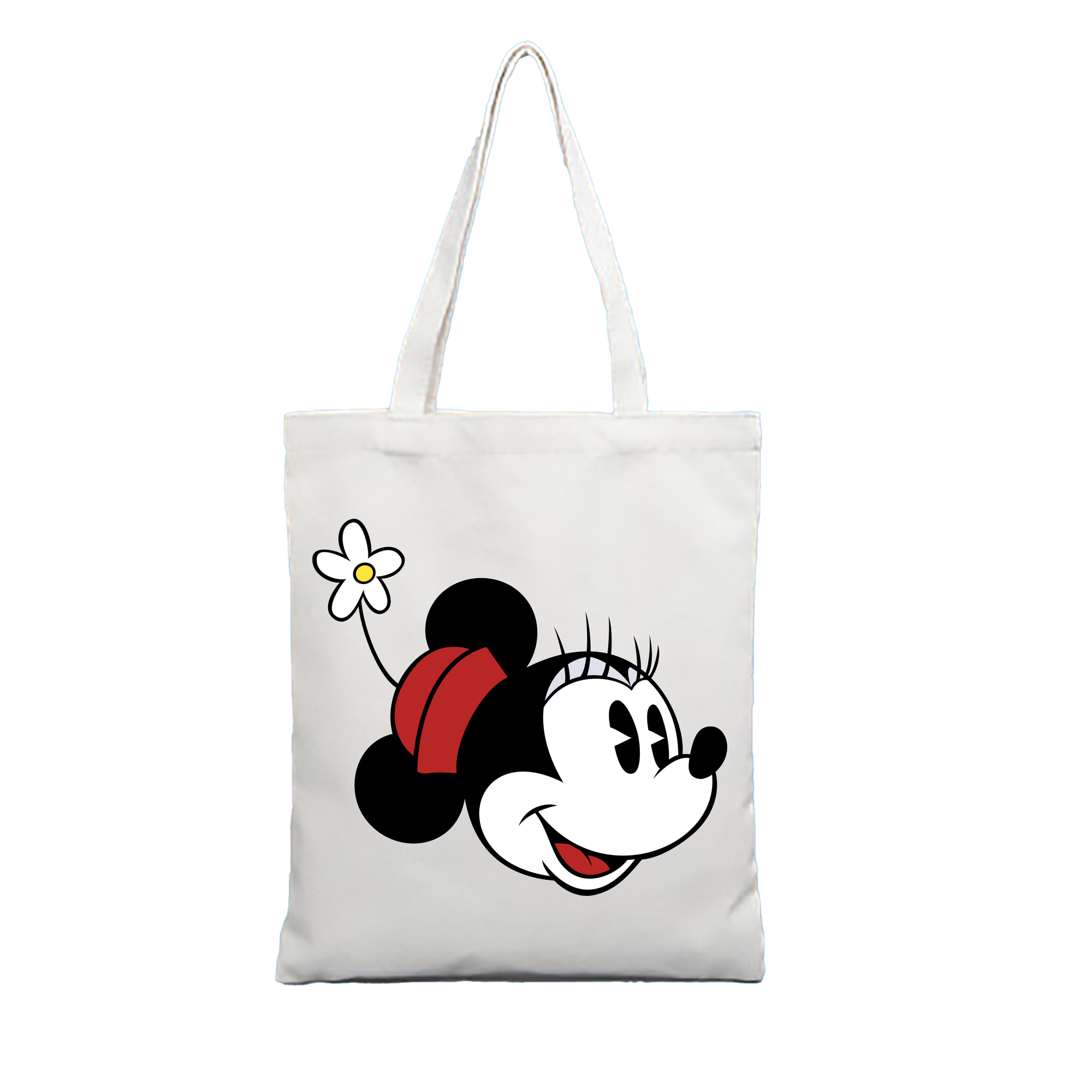 （画像用） ミッキーマウス Mickey Mouse 縦型キャンバス生地手提げバッグ　トートバッグ