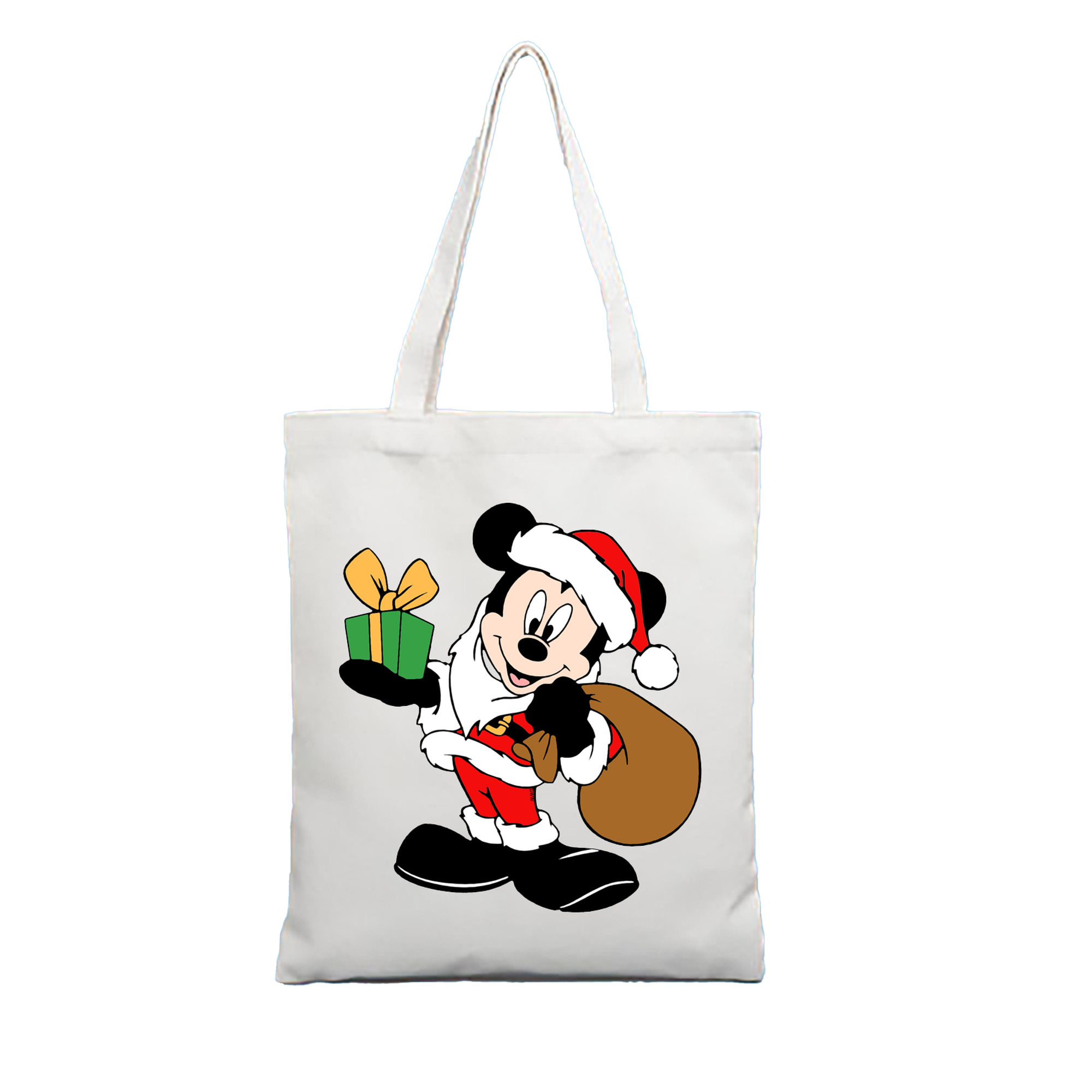 （画像用） ミッキーマウス Mickey Mouse 縦型キャンバス生地手提げバッグ　トートバッグ