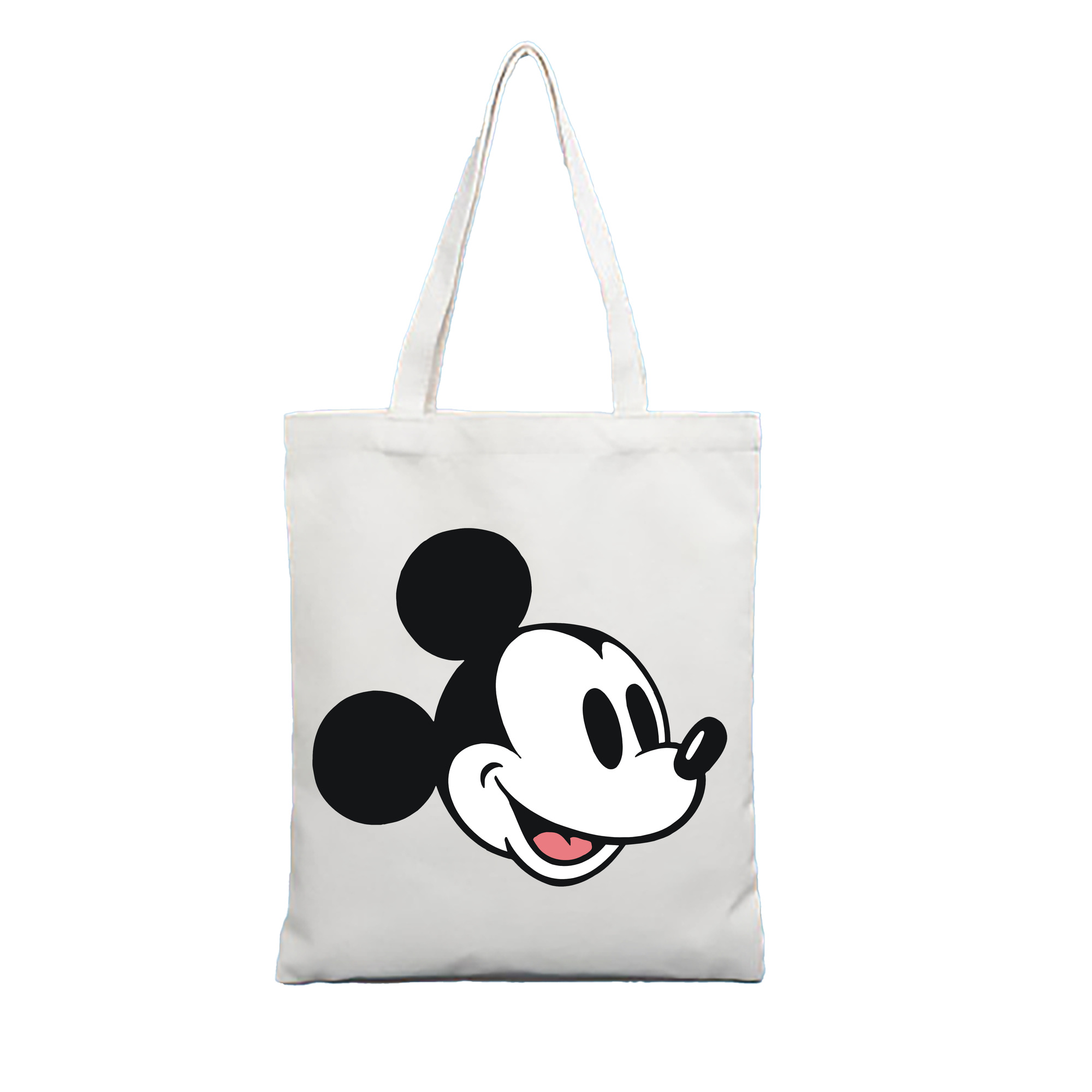 （画像用） ミッキーマウス Mickey Mouse 縦型キャンバス生地手提げバッグ　トートバッグ