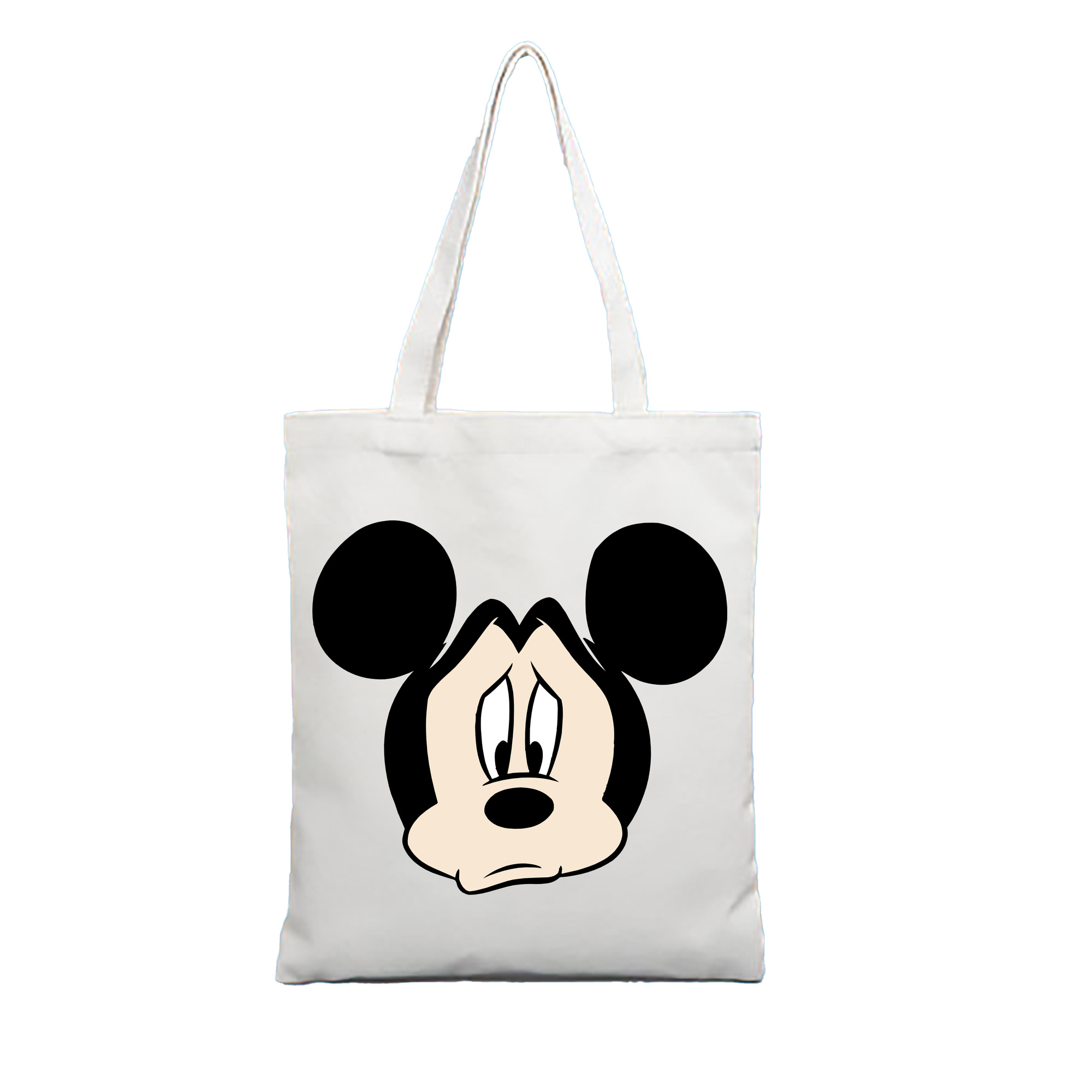 （画像用） ミッキーマウス Mickey Mouse 縦型キャンバス生地手提げバッグ　トートバッグ