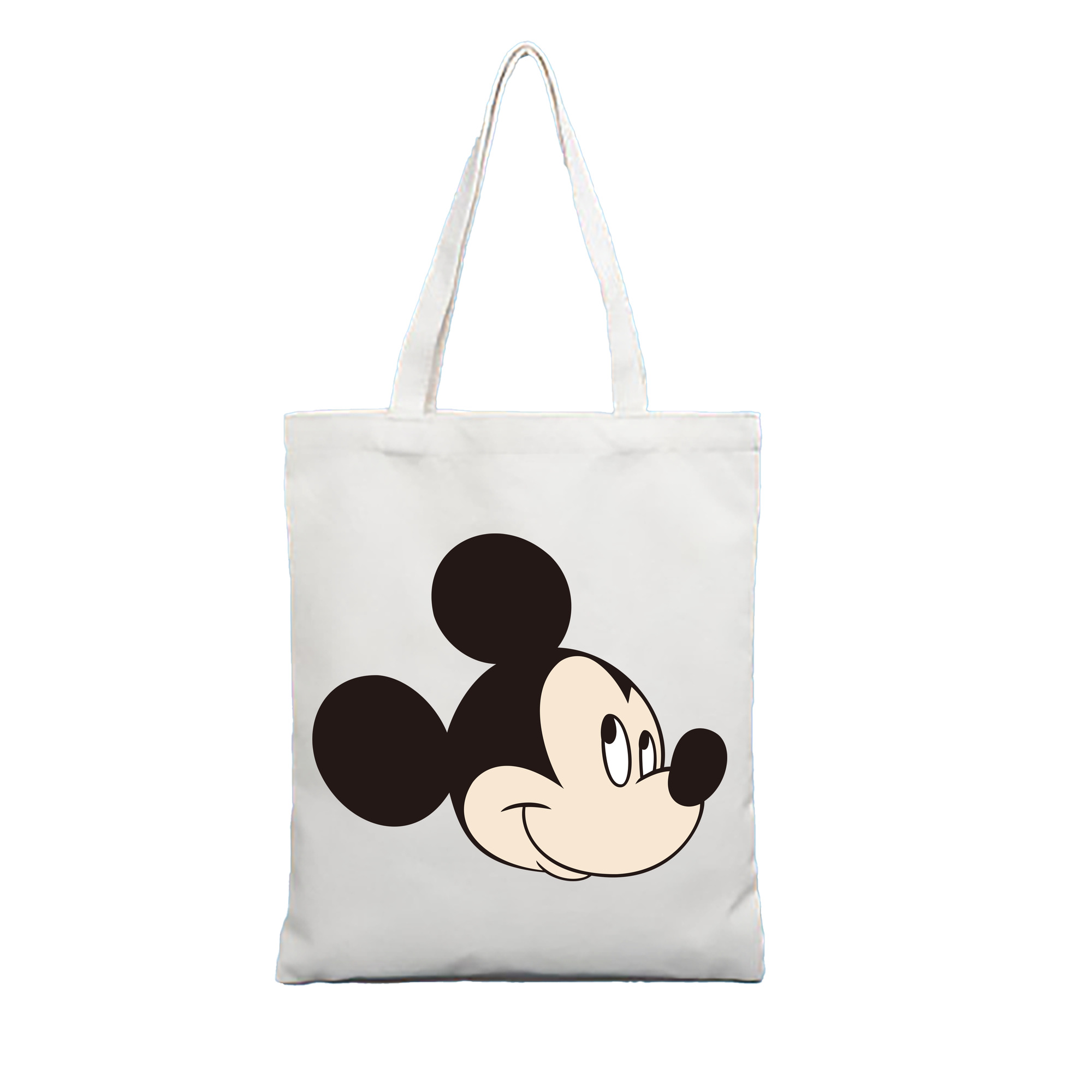 （画像用） ミッキーマウス Mickey Mouse 縦型キャンバス生地手提げバッグ　トートバッグ