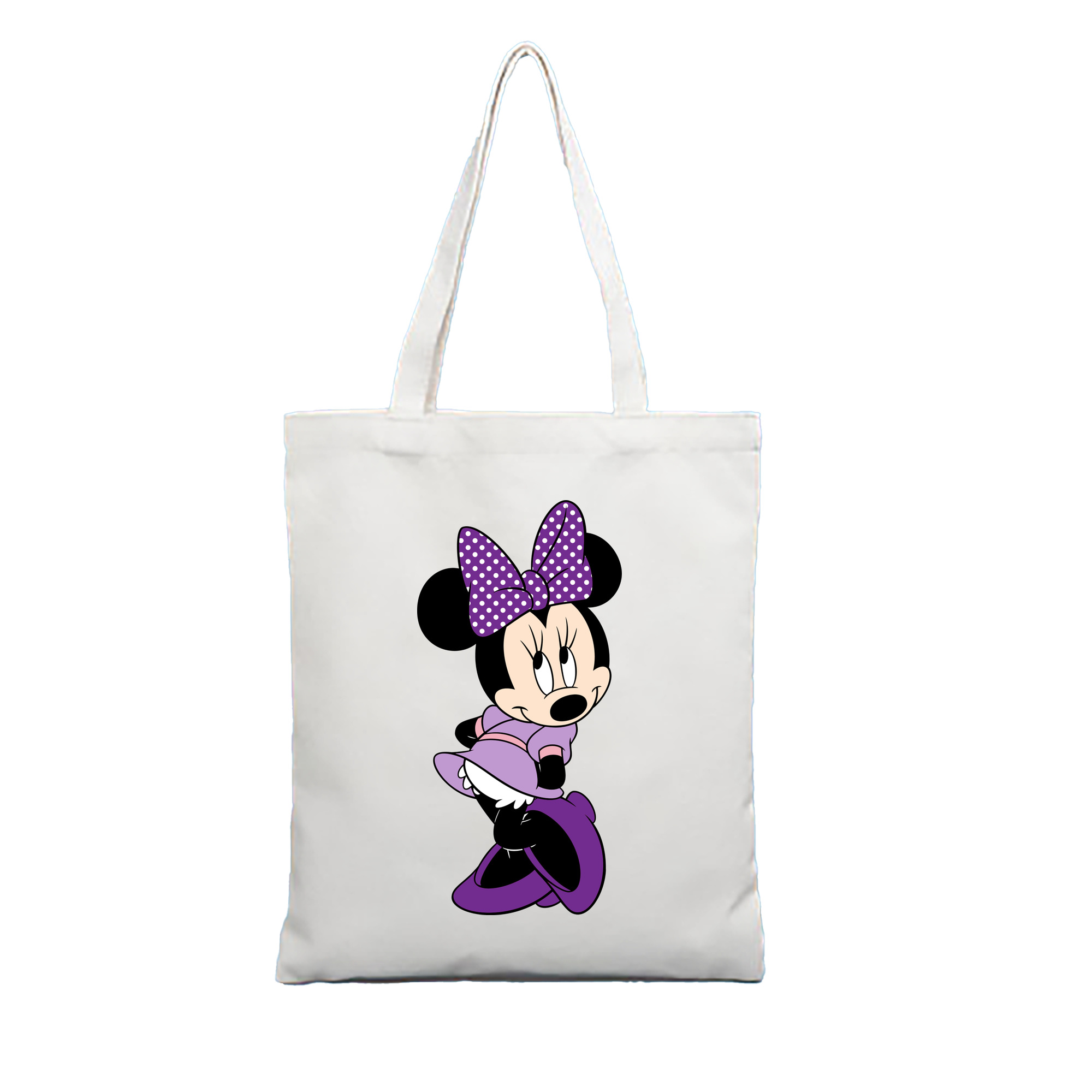 （画像用） ミッキーマウス Mickey Mouse 縦型キャンバス生地手提げバッグ　トートバッグ