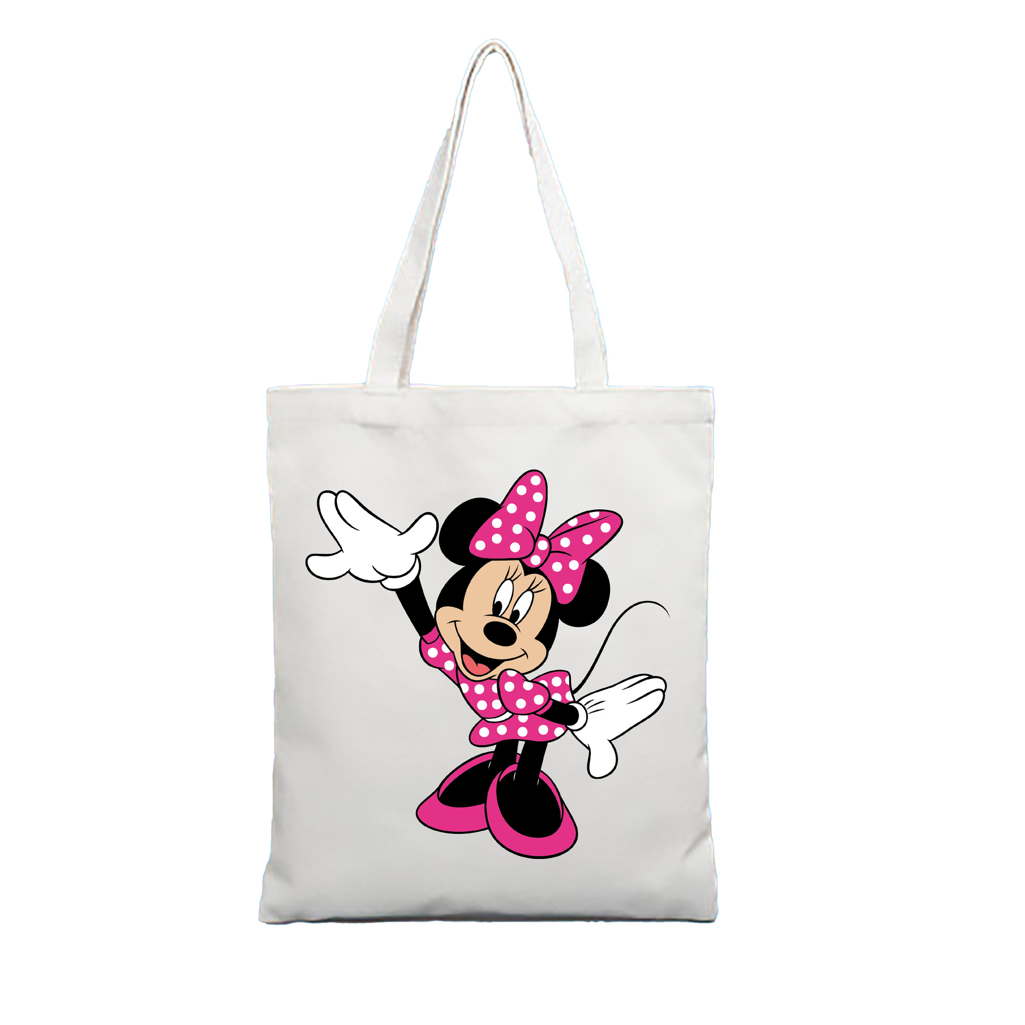 （画像用） ミッキーマウス Mickey Mouse 縦型キャンバス生地手提げバッグ　トートバッグ