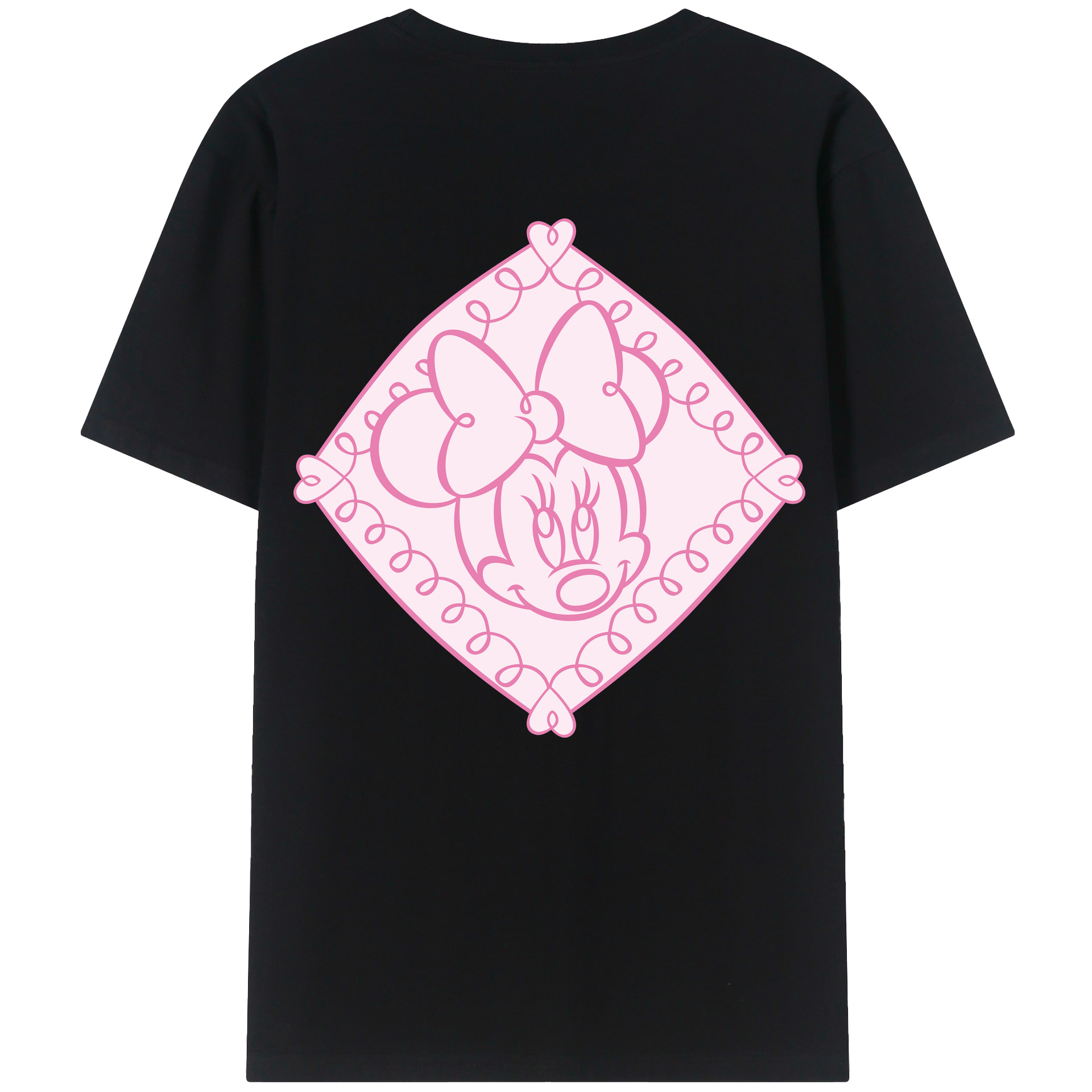 ミッキーマウス Mickey Mouse 綿100％ メンズ半袖Tシャツ（バックプリント） 通気性