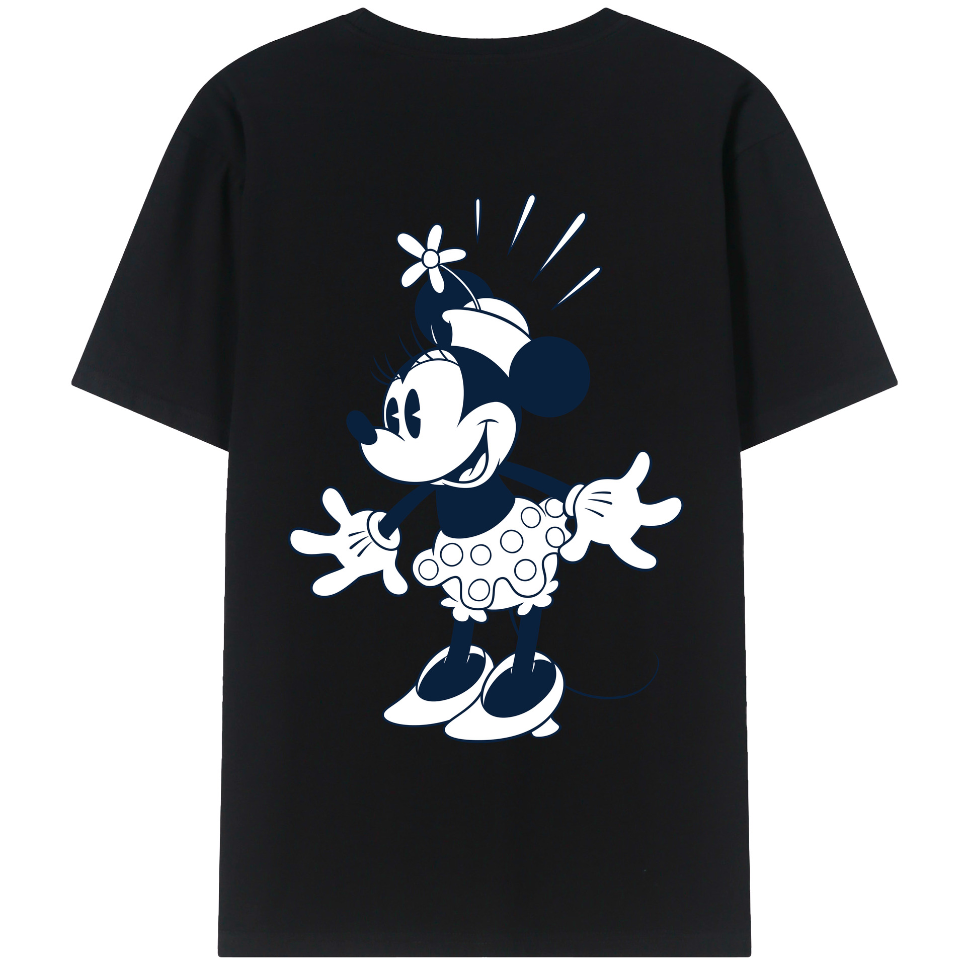 ミッキーマウス Mickey Mouse 綿100％ メンズ半袖Tシャツ（バックプリント） 通気性