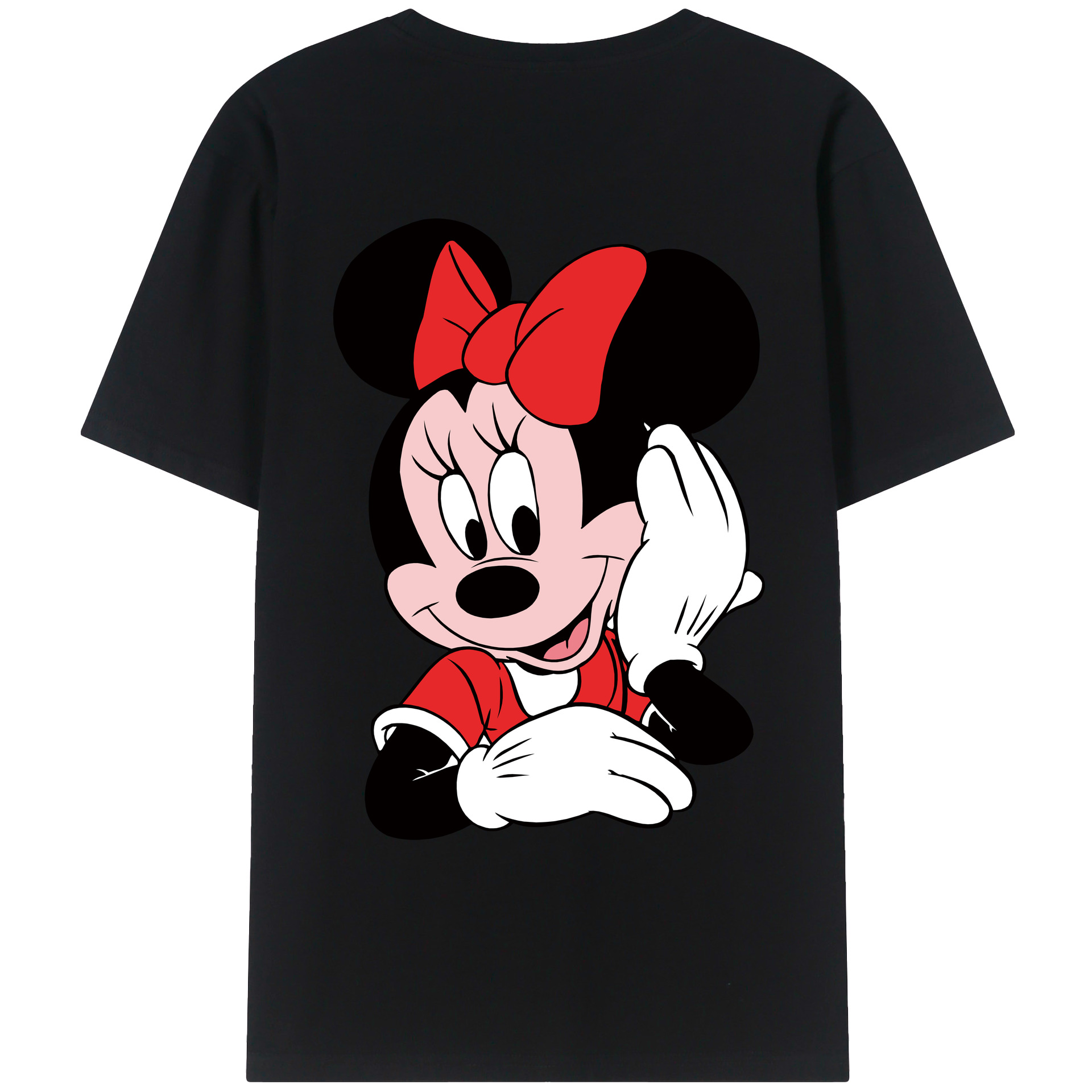ミッキーマウス Mickey Mouse 綿100％ メンズ半袖Tシャツ（バックプリント） 通気性