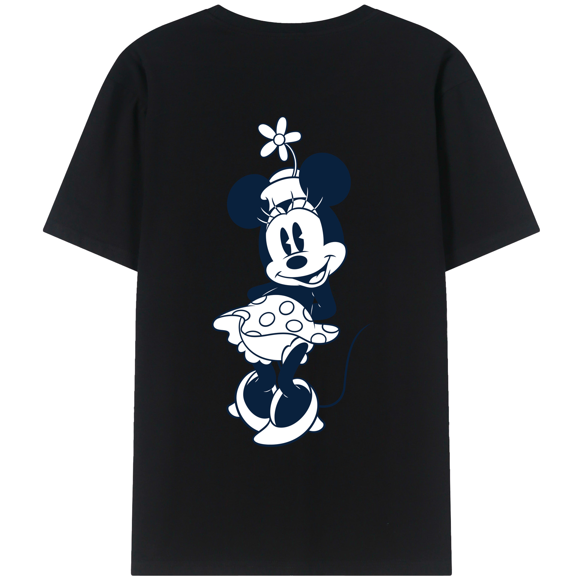 ミッキーマウス Mickey Mouse 綿100％ メンズ半袖Tシャツ（バックプリント） 通気性