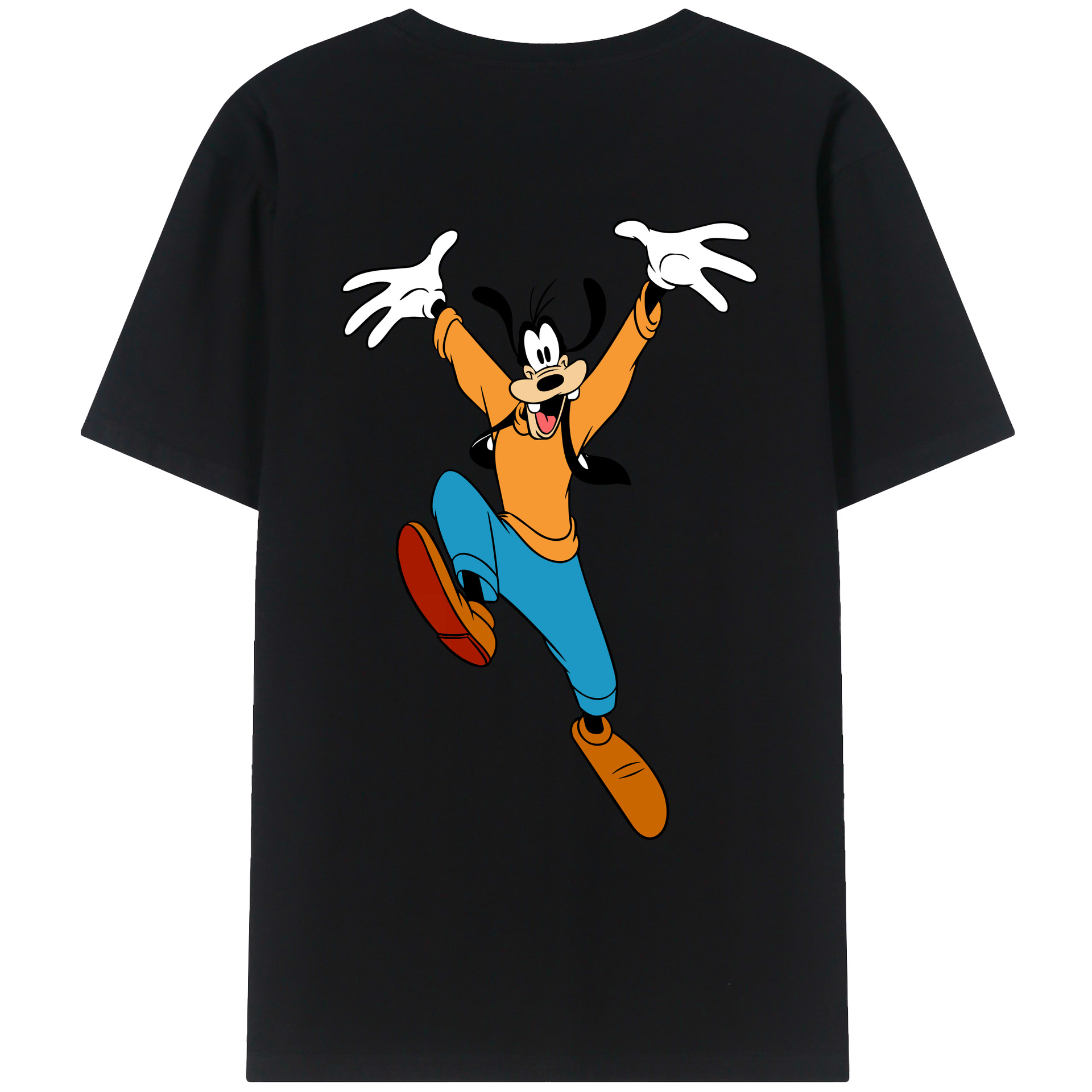 ミッキーマウス Mickey Mouse 綿100％ メンズ半袖Tシャツ（バックプリント） 通気性