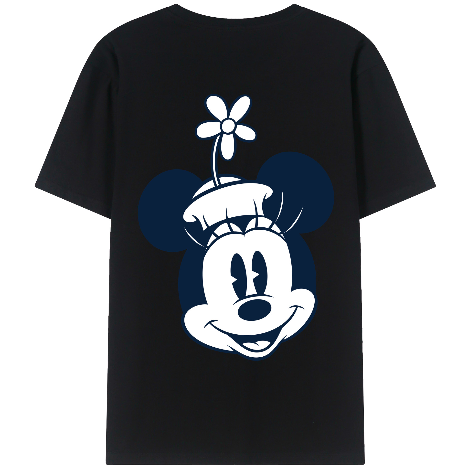 ミッキーマウス Mickey Mouse 綿100％ メンズ半袖Tシャツ（バックプリント） 通気性