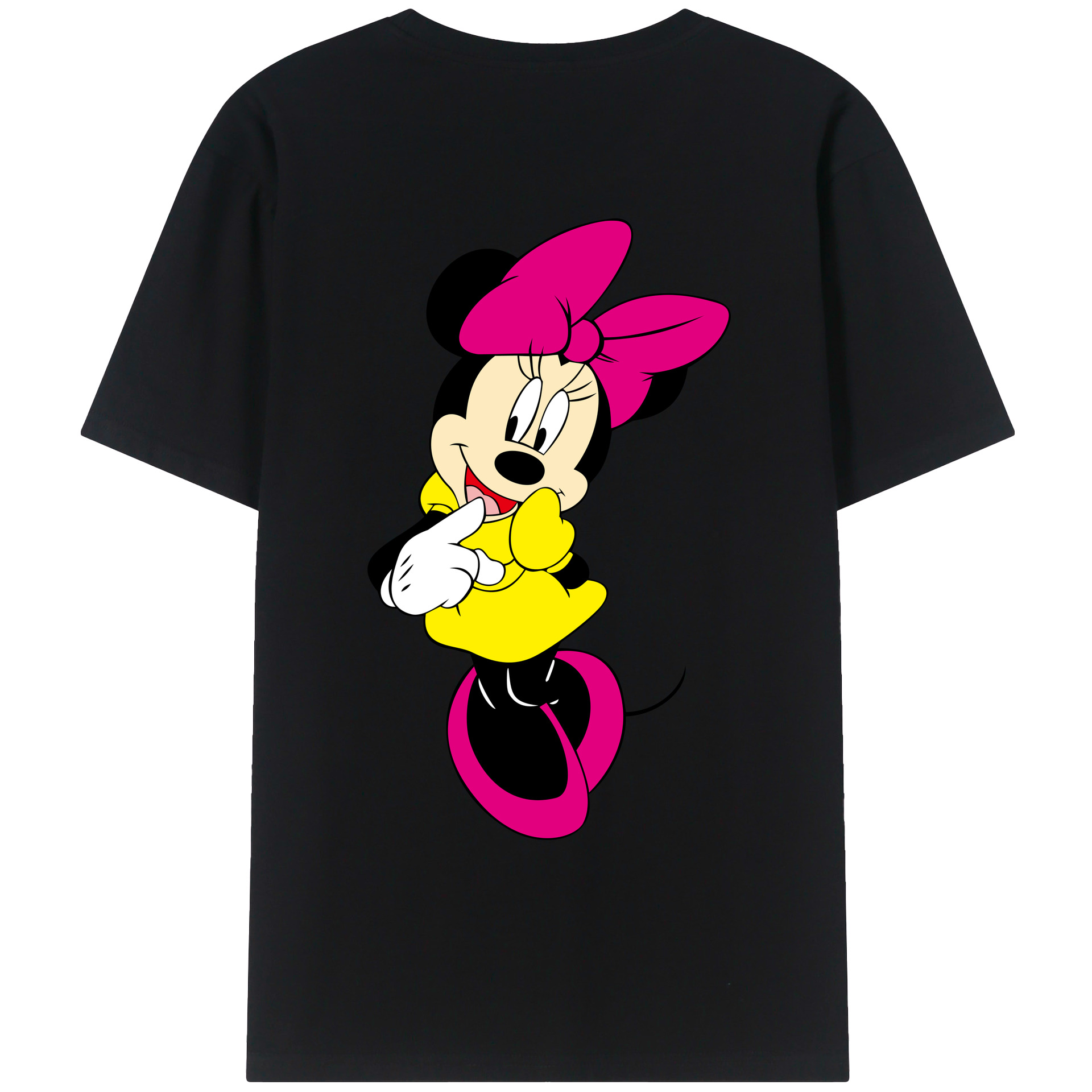 ミッキーマウス Mickey Mouse 綿100％ メンズ半袖Tシャツ（バックプリント） 通気性