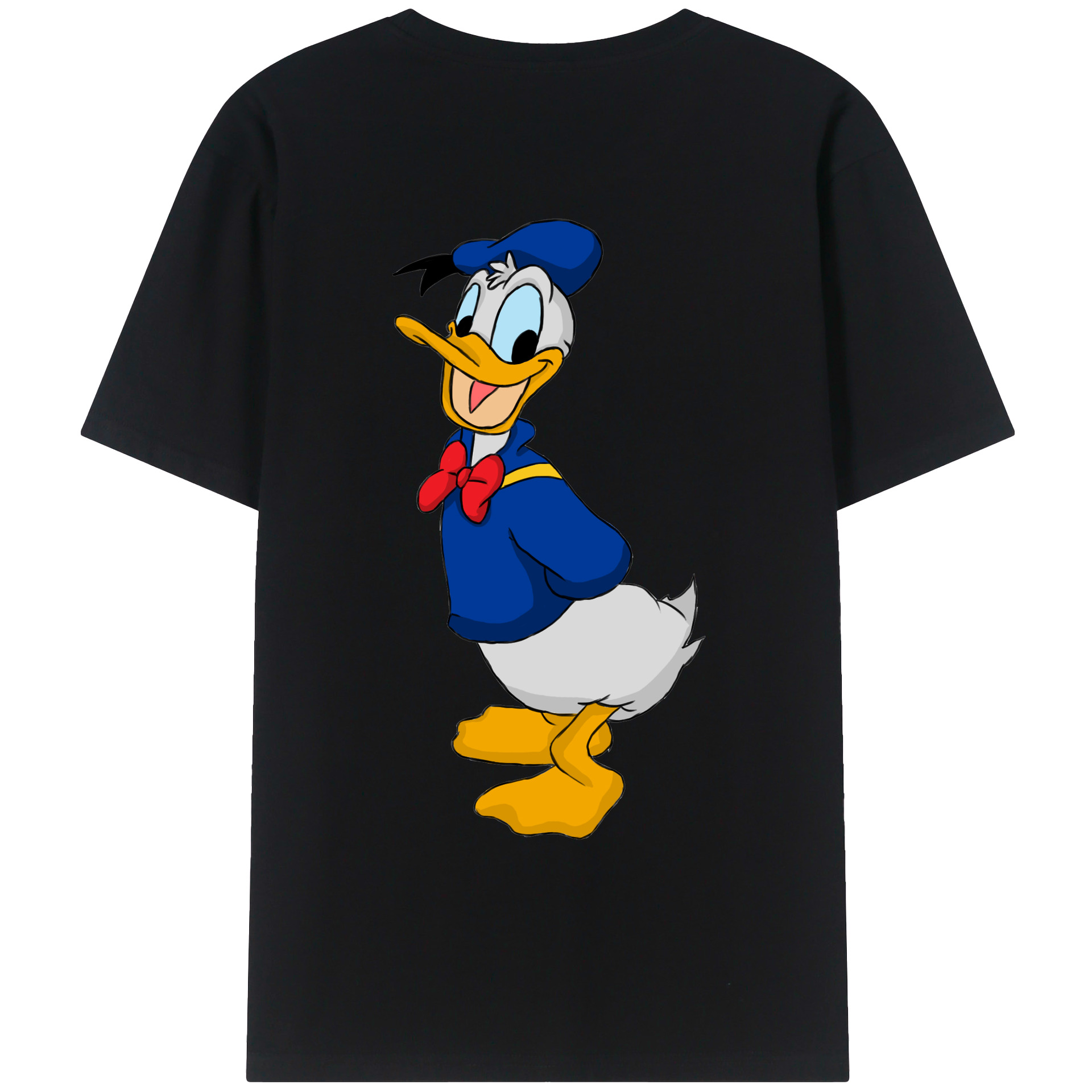 ミッキーマウス Mickey Mouse 綿100％ メンズ半袖Tシャツ（バックプリント） 通気性