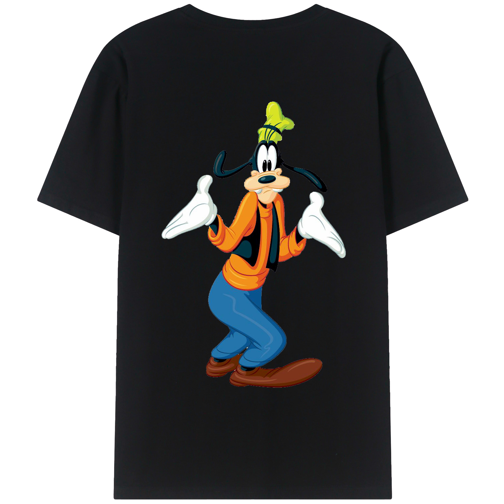 ミッキーマウス Mickey Mouse 綿100％ メンズ半袖Tシャツ（バックプリント） 通気性