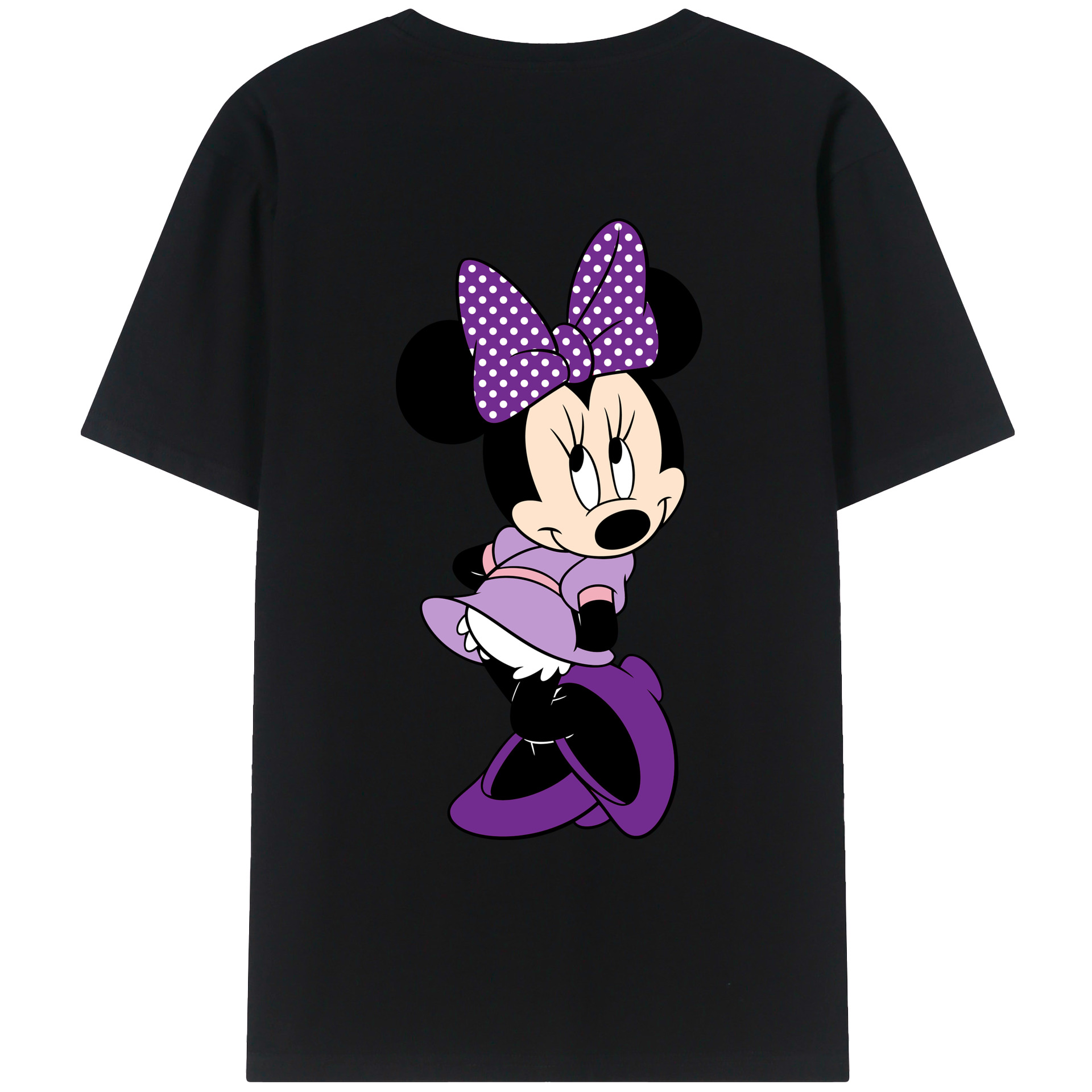 ミッキーマウス Mickey Mouse 綿100％ メンズ半袖Tシャツ（バックプリント） 通気性