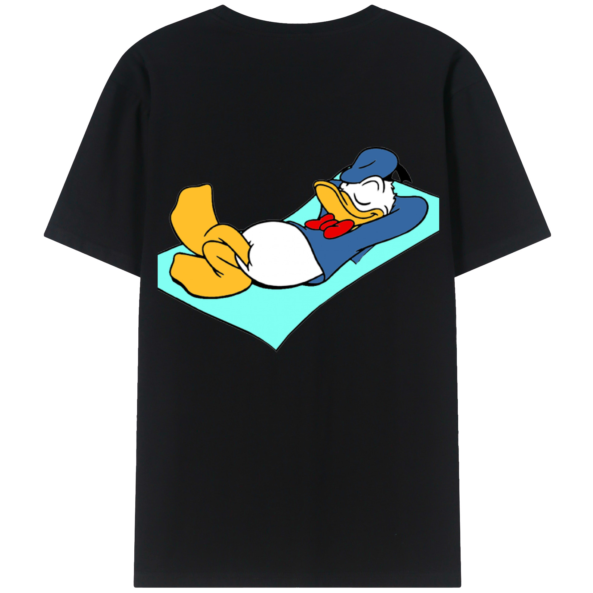 ミッキーマウス Mickey Mouse 綿100％ メンズ半袖Tシャツ（バックプリント） 通気性