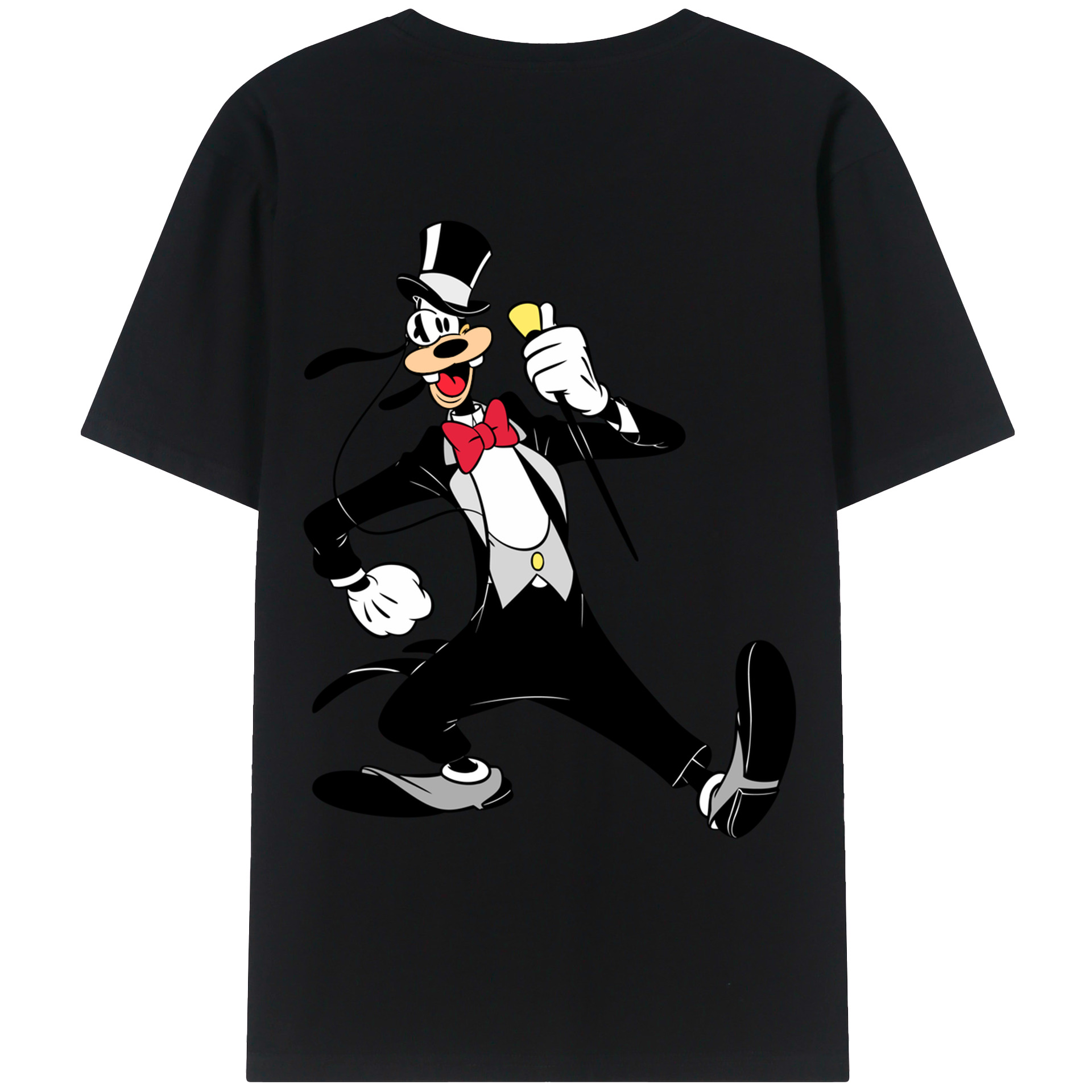 ミッキーマウス Mickey Mouse 綿100％ メンズ半袖Tシャツ（バックプリント） 通気性
