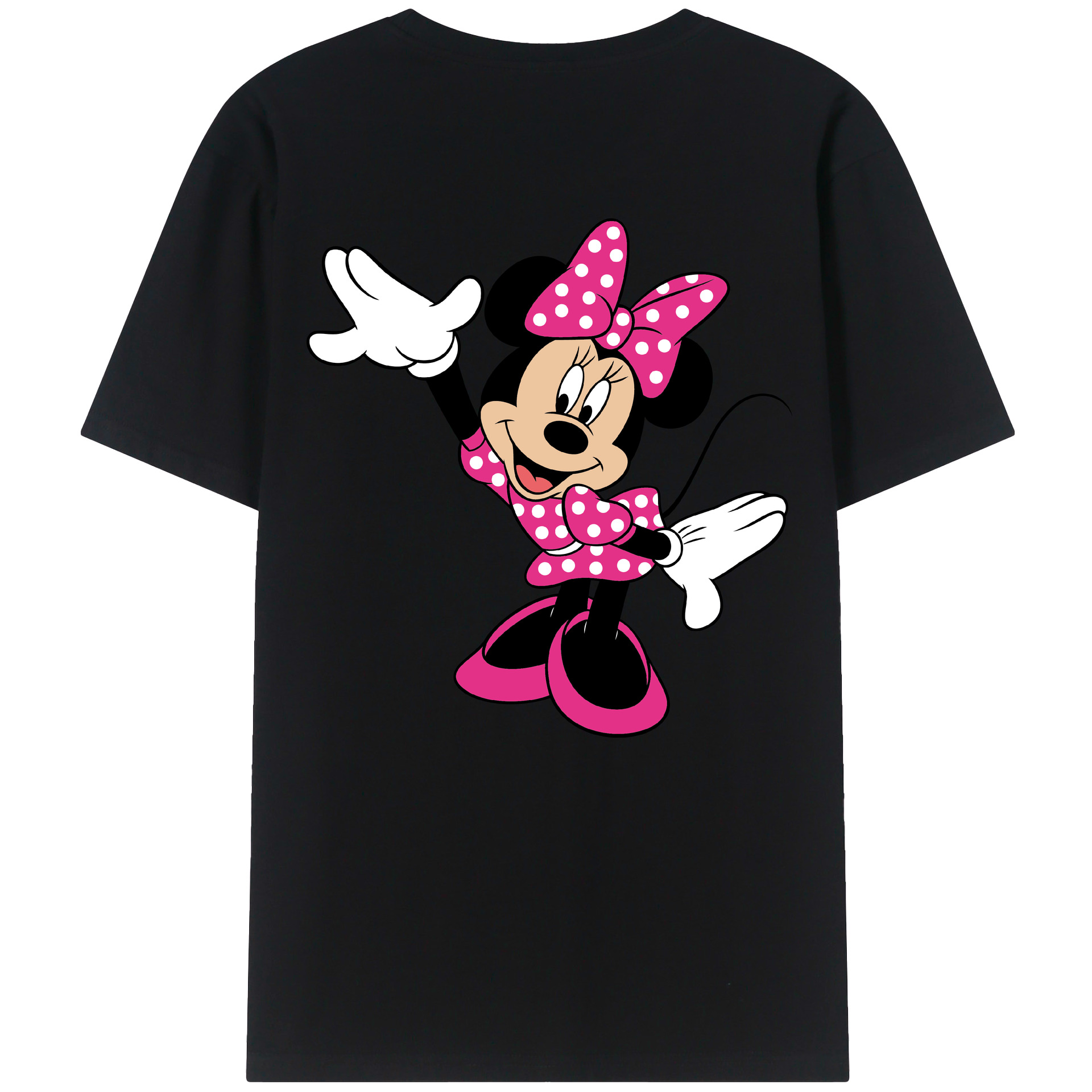 ミッキーマウス Mickey Mouse 綿100％ メンズ半袖Tシャツ（バックプリント） 通気性