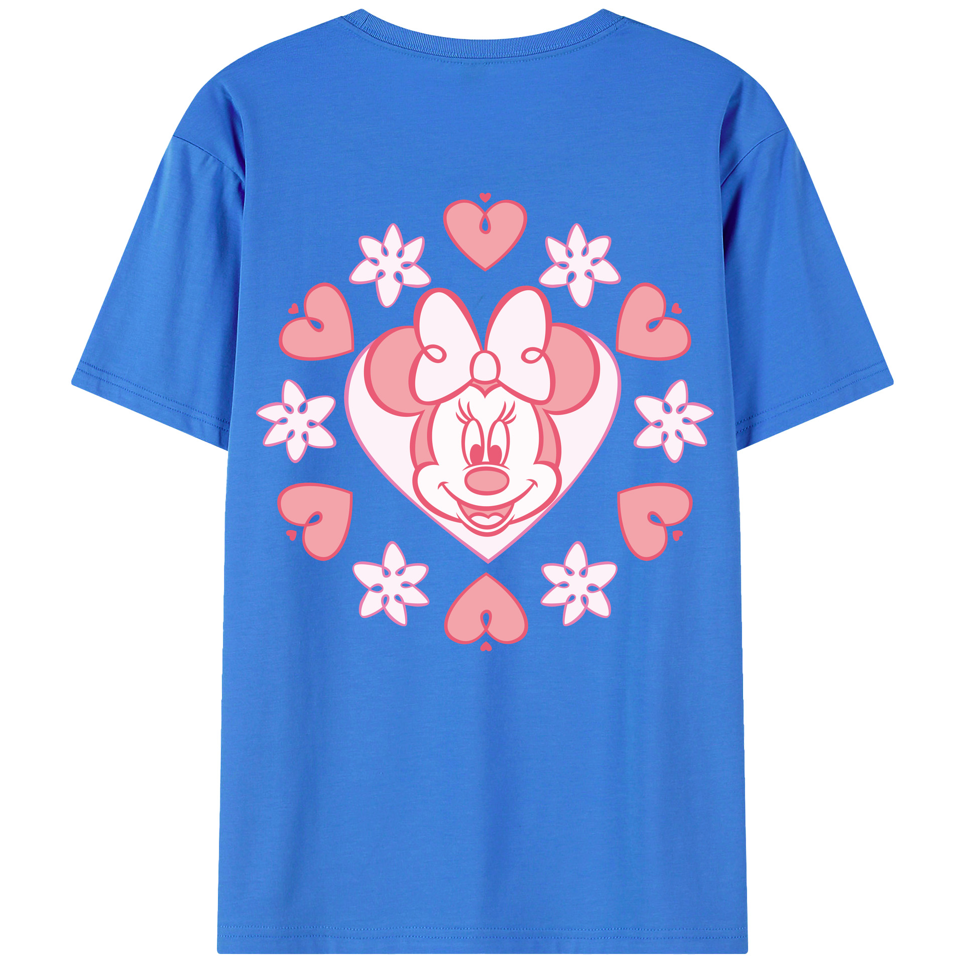 ミッキーマウス Mickey Mouse 綿100％ メンズ半袖Tシャツ（バックプリント） 通気性