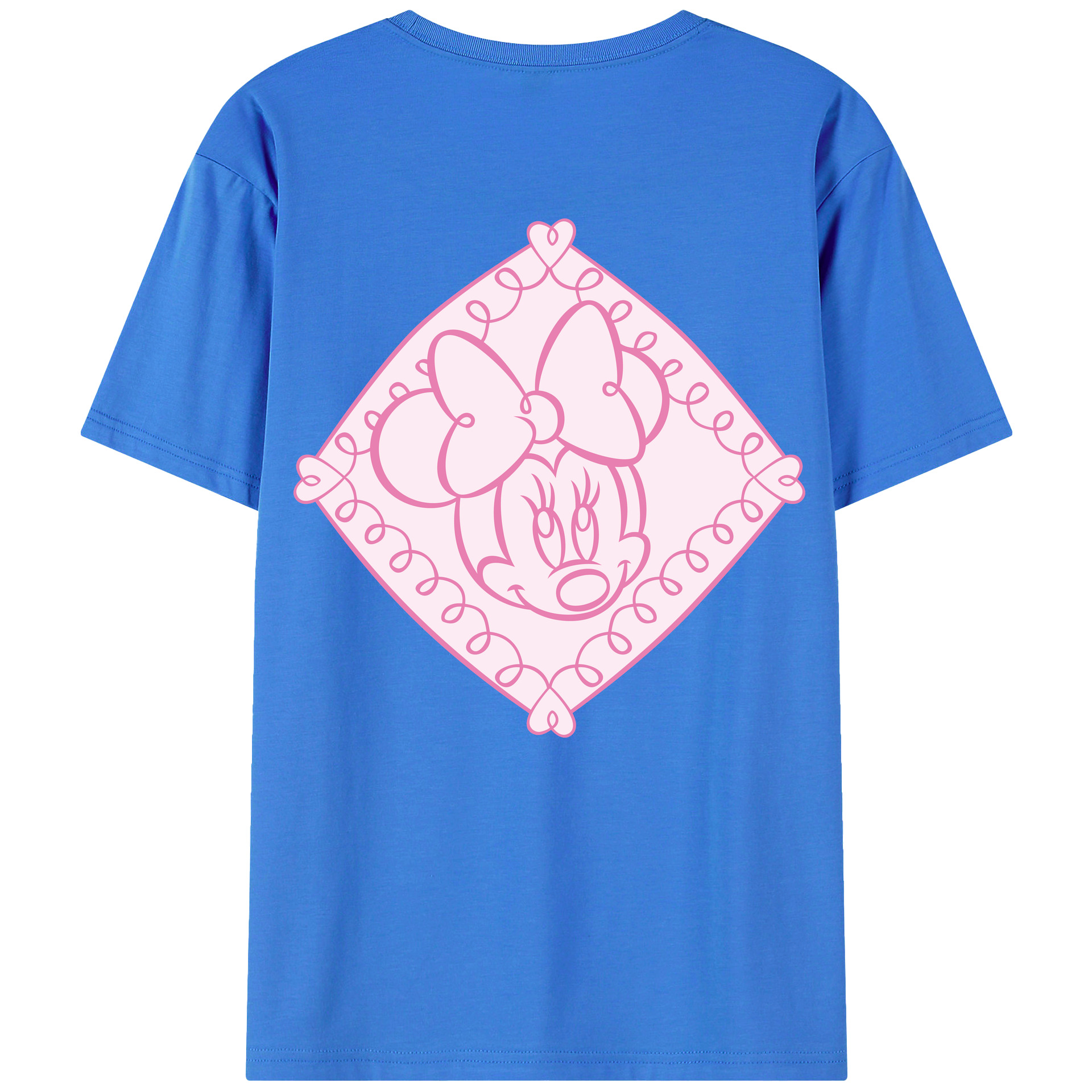 ミッキーマウス Mickey Mouse 綿100％ メンズ半袖Tシャツ（バックプリント） 通気性
