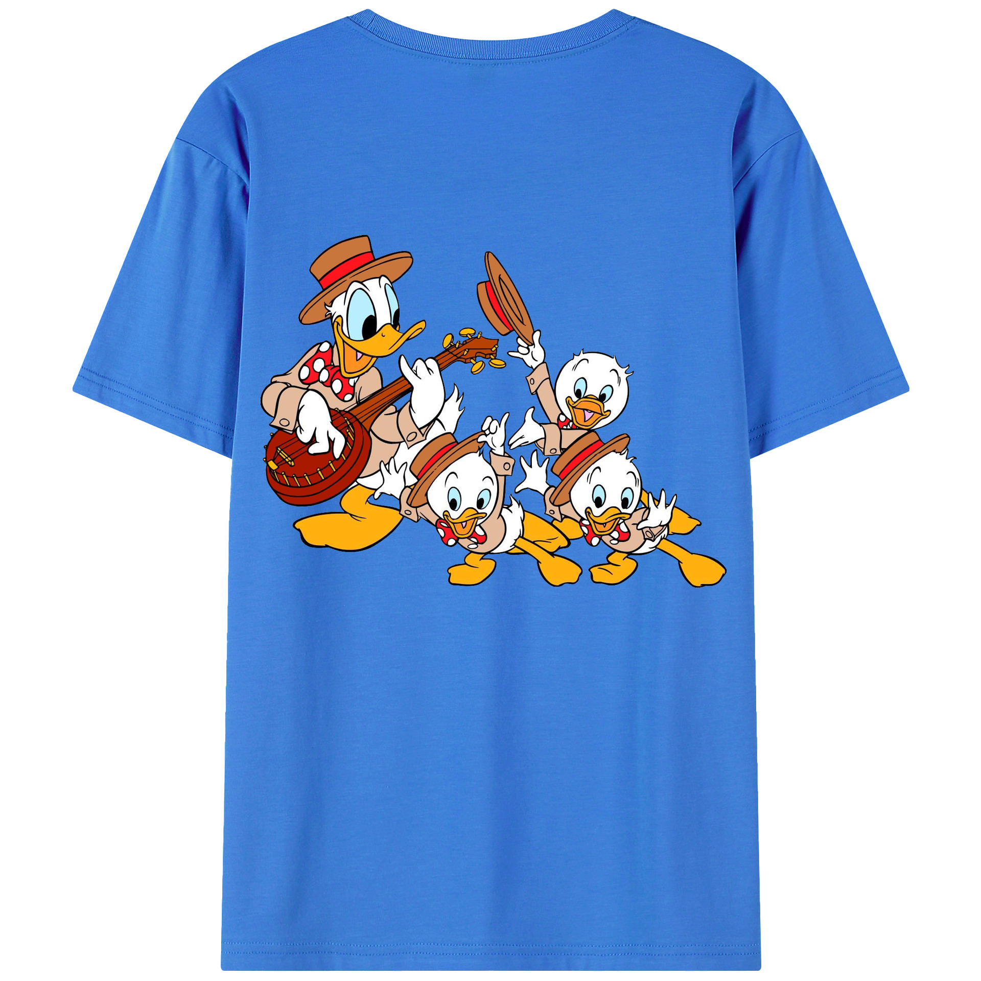 ミッキーマウス Mickey Mouse 綿100％ メンズ半袖Tシャツ（バックプリント） 通気性