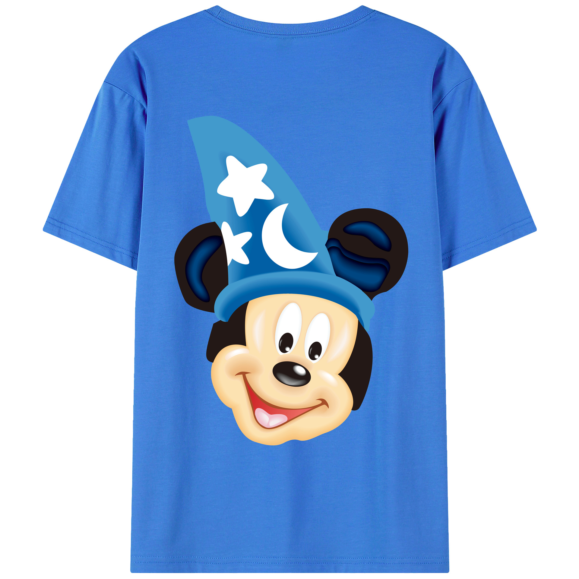 ミッキーマウス Mickey Mouse 綿100％ メンズ半袖Tシャツ（バックプリント） 通気性