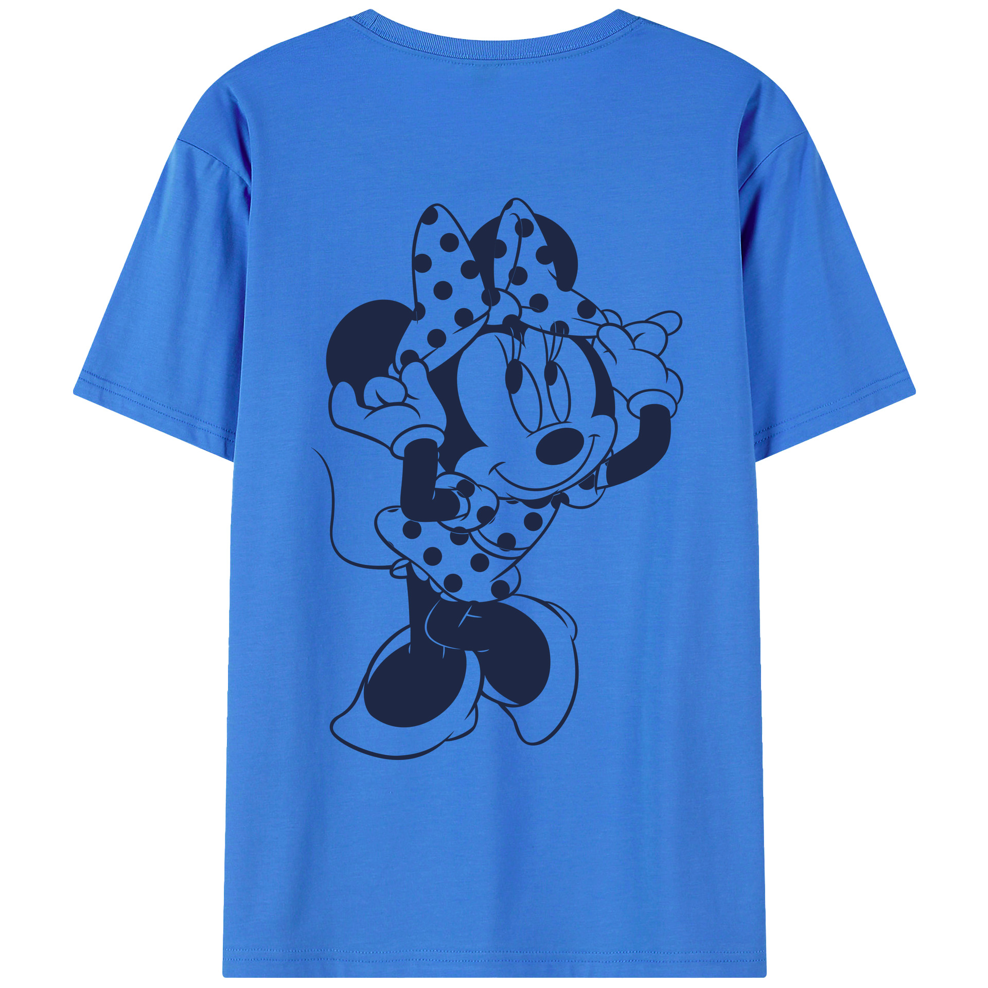 ミッキーマウス Mickey Mouse 綿100％ メンズ半袖Tシャツ（バックプリント） 通気性