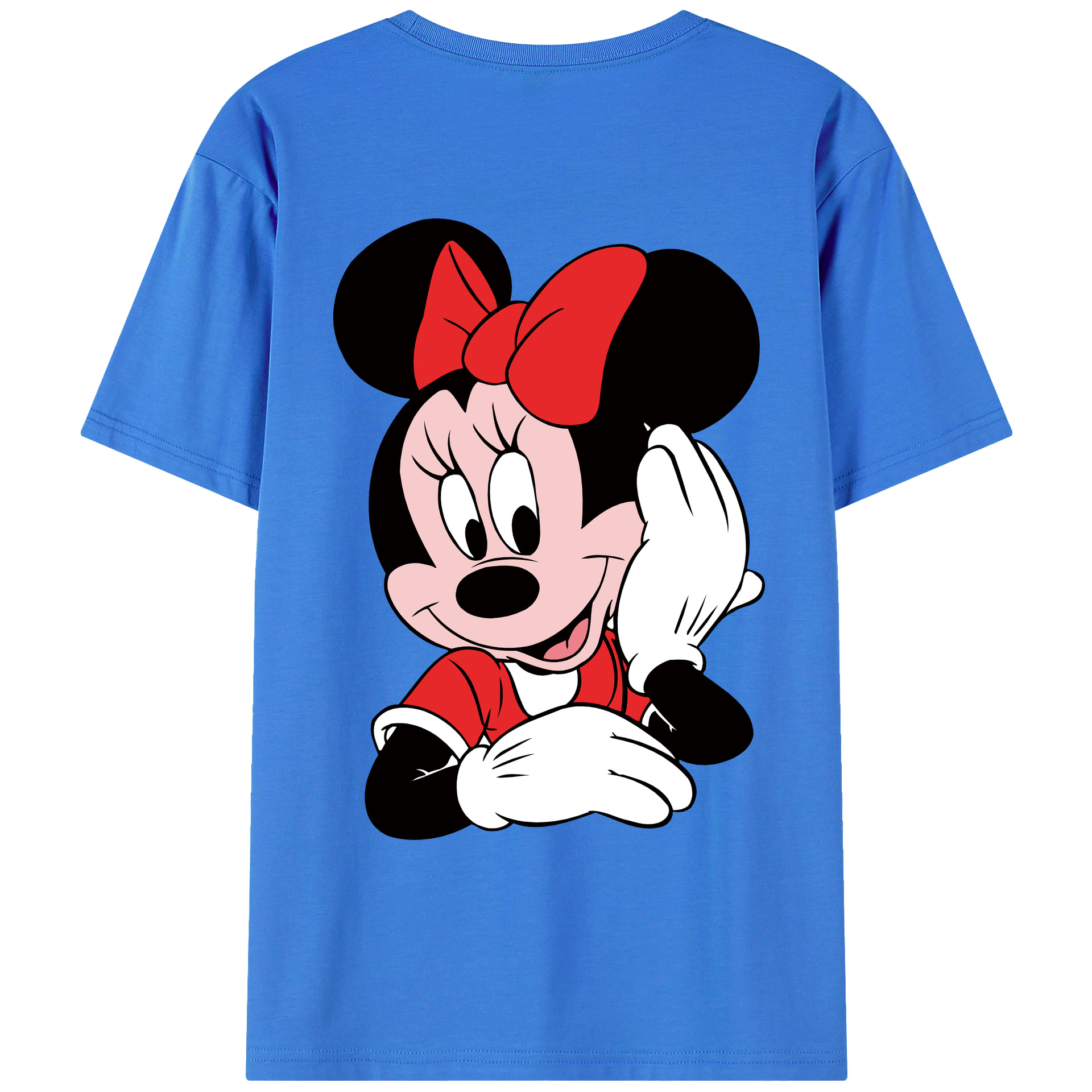 ミッキーマウス Mickey Mouse 綿100％ メンズ半袖Tシャツ（バックプリント） 通気性