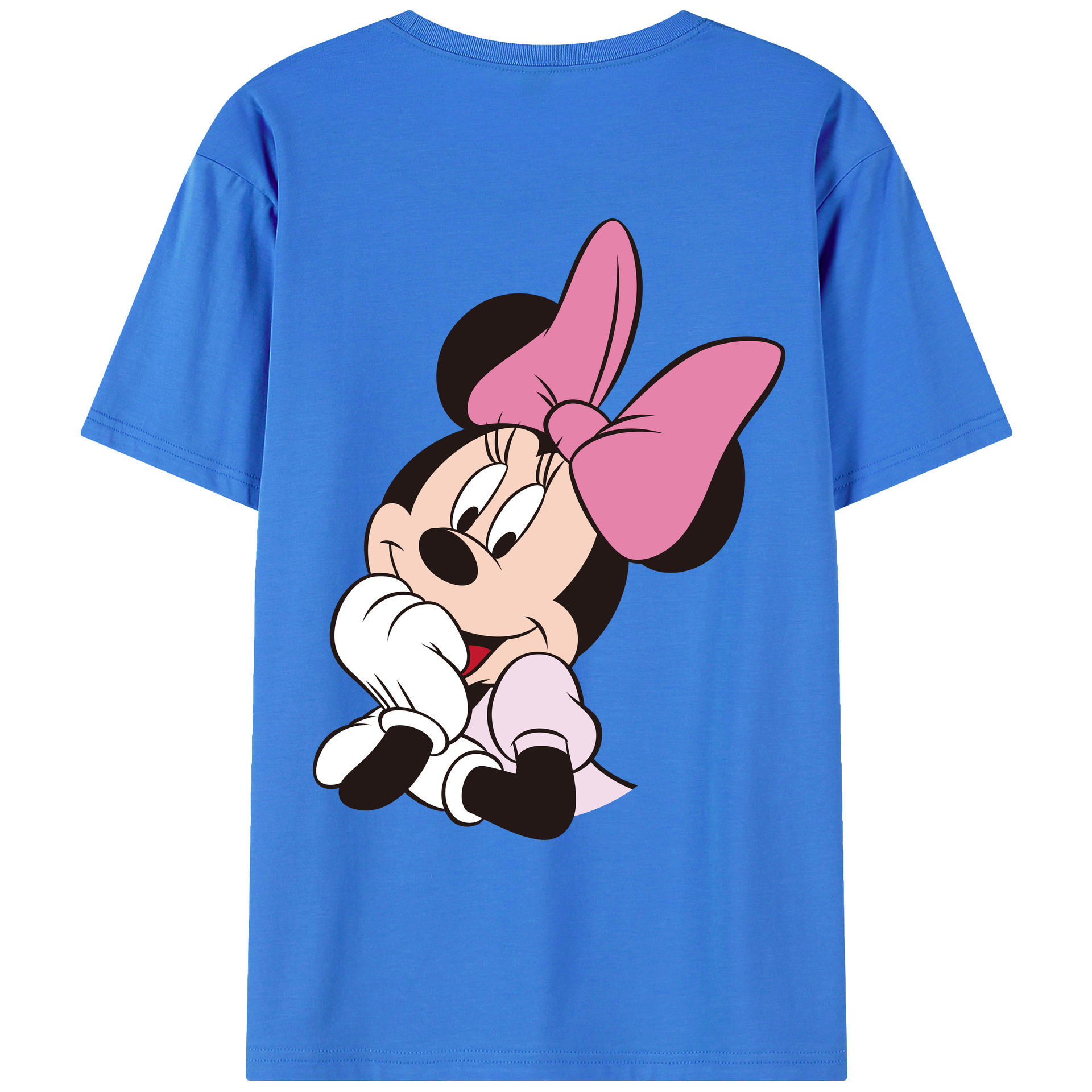 ミッキーマウス Mickey Mouse 綿100％ メンズ半袖Tシャツ（バックプリント） 通気性