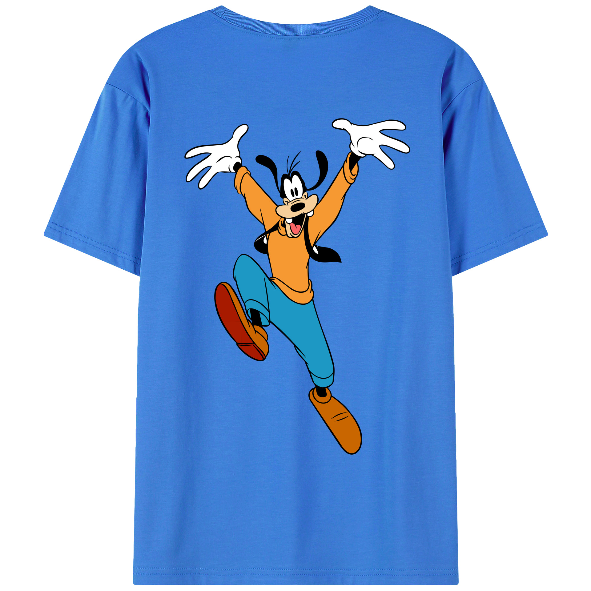 ミッキーマウス Mickey Mouse 綿100％ メンズ半袖Tシャツ（バックプリント） 通気性
