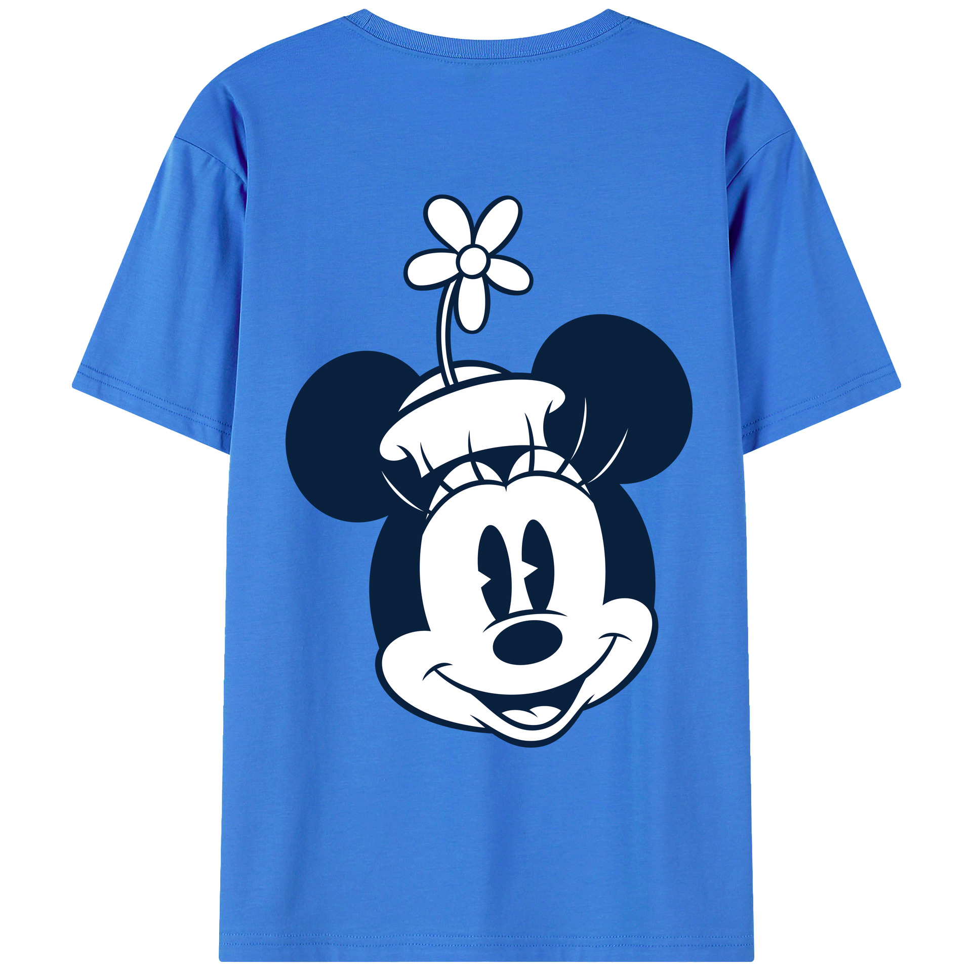 ミッキーマウス Mickey Mouse 綿100％ メンズ半袖Tシャツ（バックプリント） 通気性