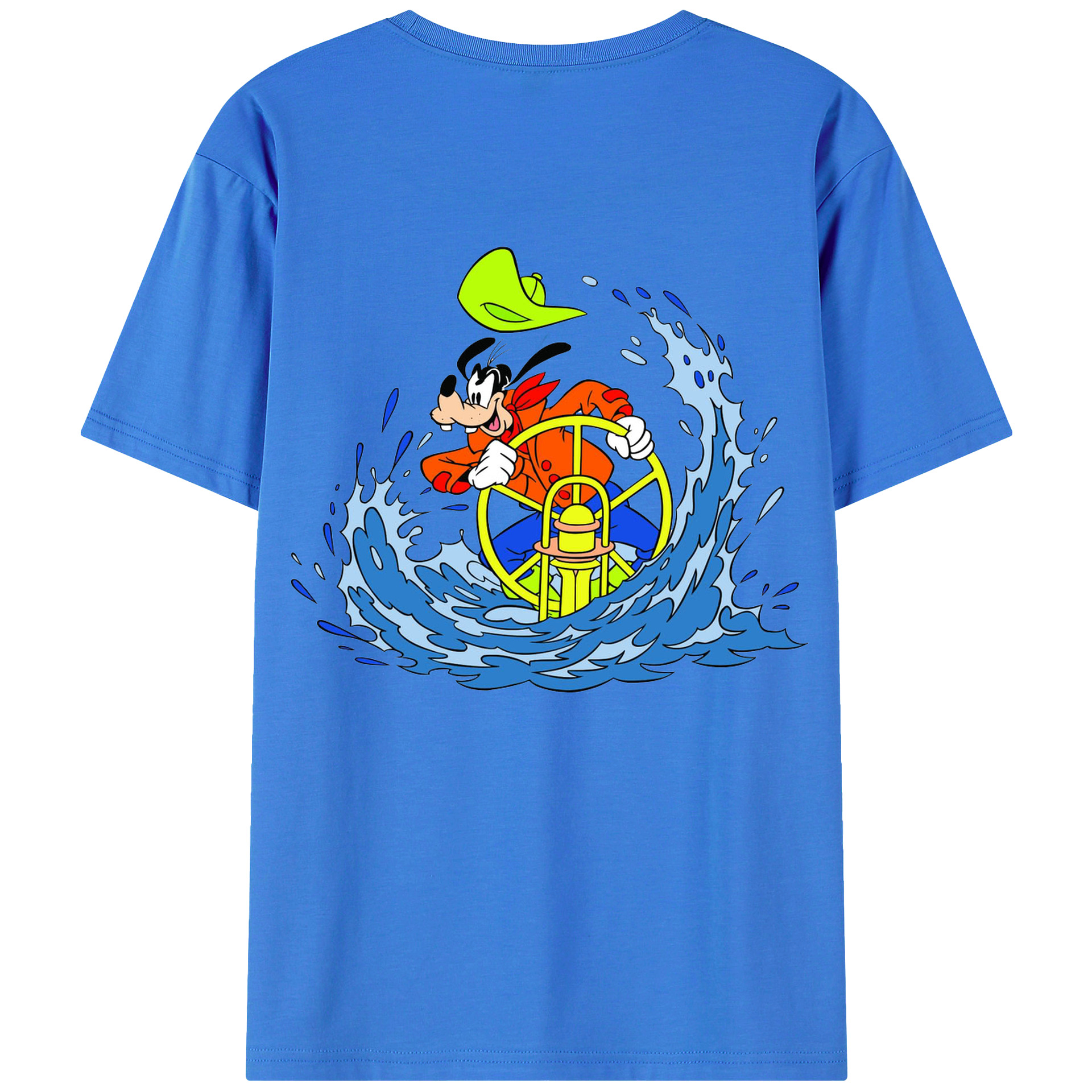 ミッキーマウス Mickey Mouse 綿100％ メンズ半袖Tシャツ（バックプリント） 通気性