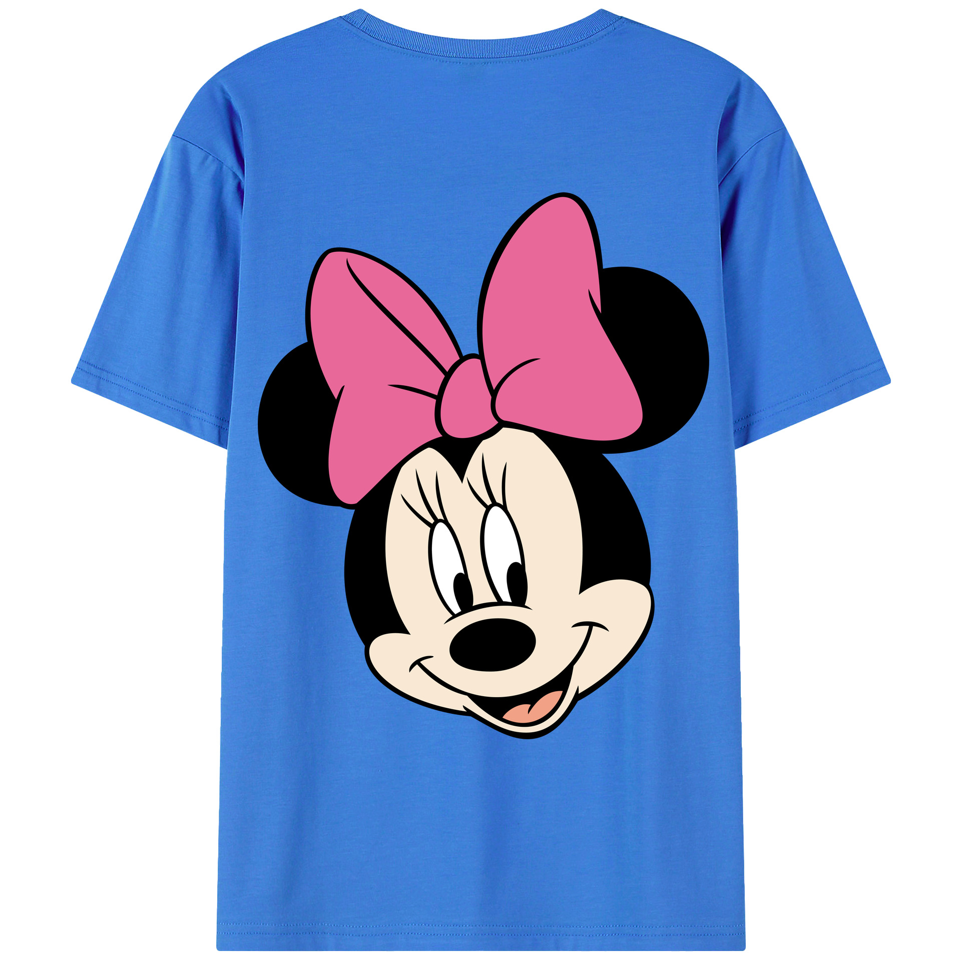 ミッキーマウス Mickey Mouse 綿100％ メンズ半袖Tシャツ（バックプリント） 通気性