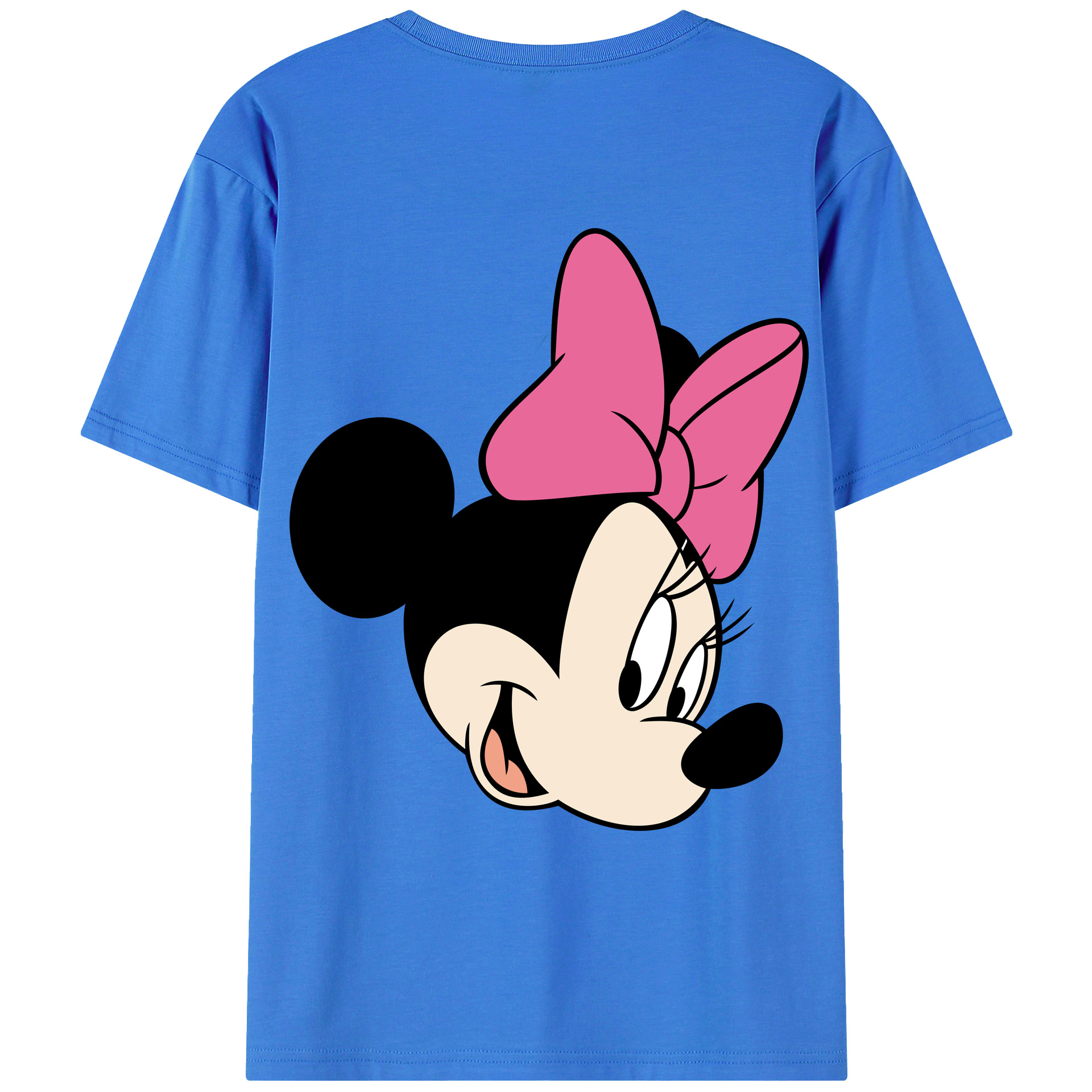 ミッキーマウス Mickey Mouse 綿100％ メンズ半袖Tシャツ（バックプリント） 通気性