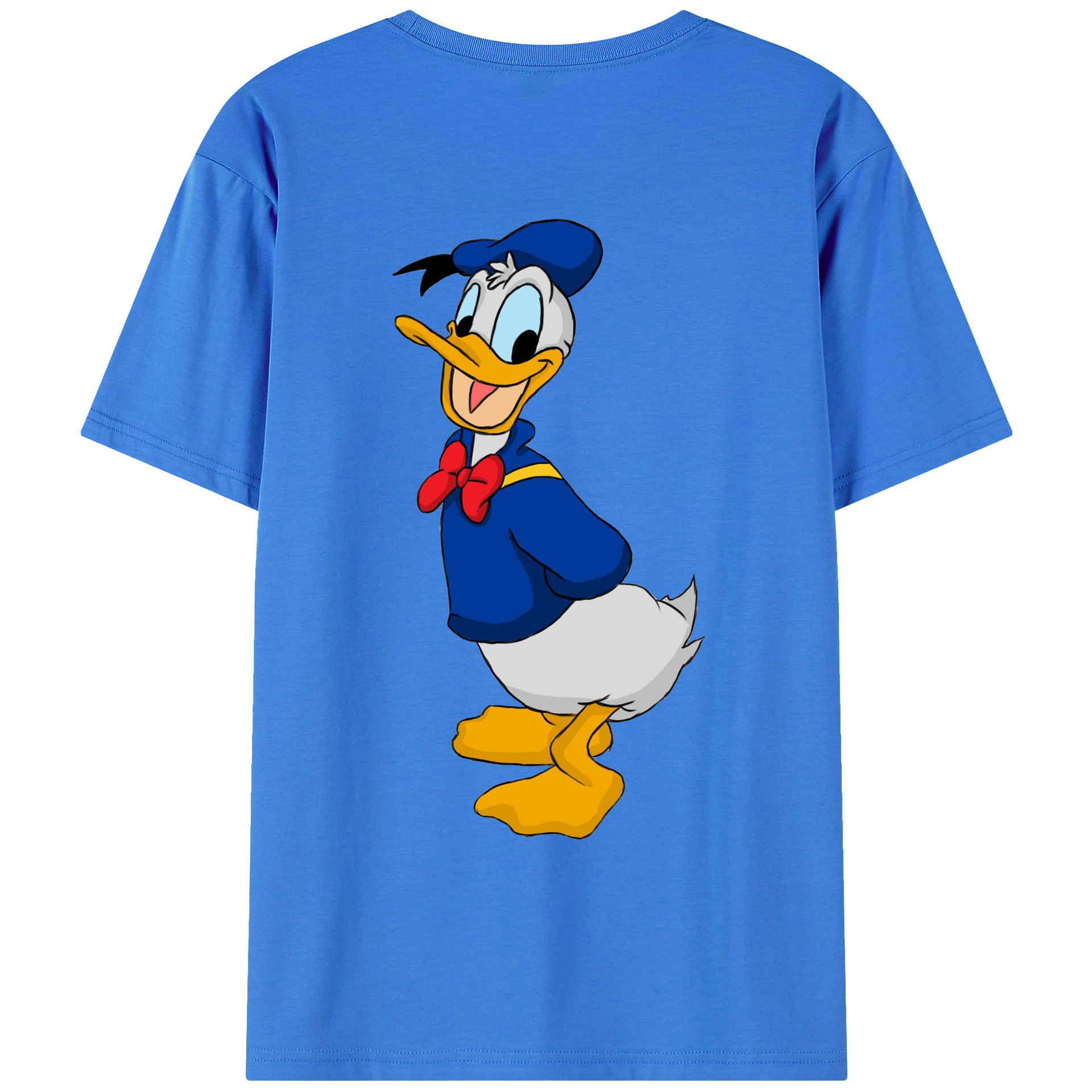ミッキーマウス Mickey Mouse 綿100％ メンズ半袖Tシャツ（バックプリント） 通気性