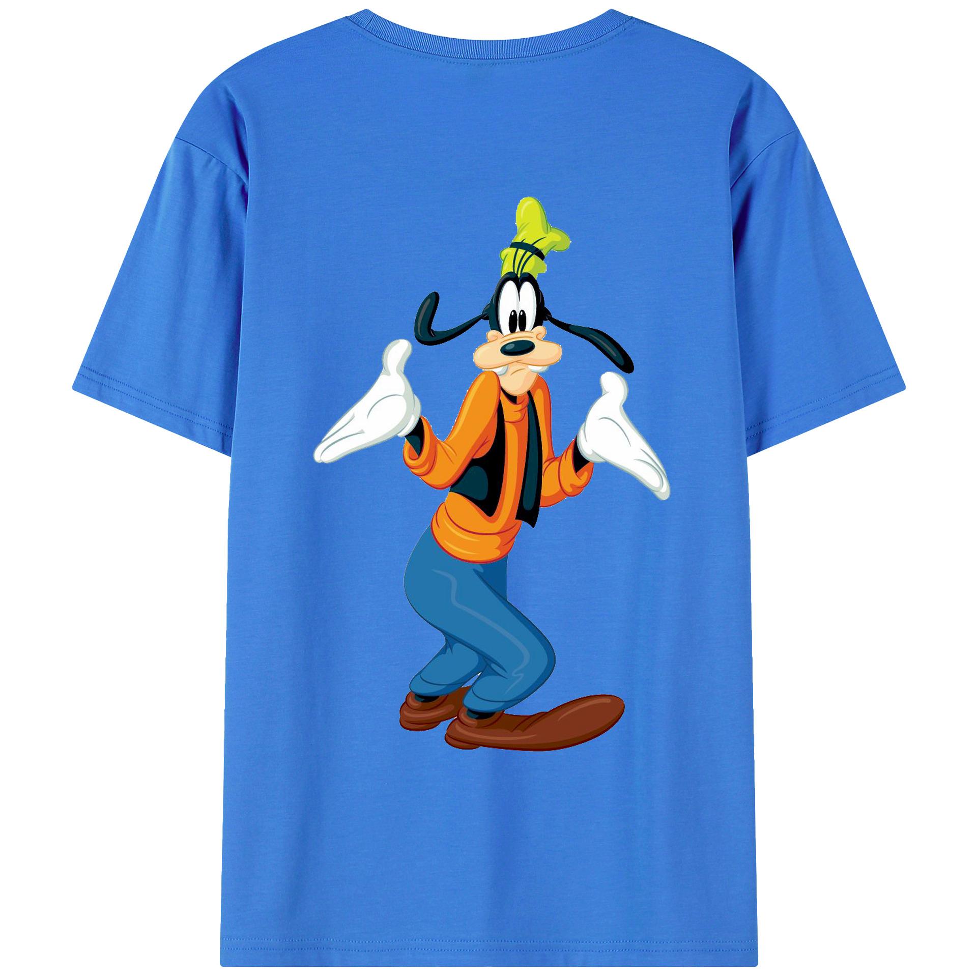 ミッキーマウス Mickey Mouse 綿100％ メンズ半袖Tシャツ（バックプリント） 通気性