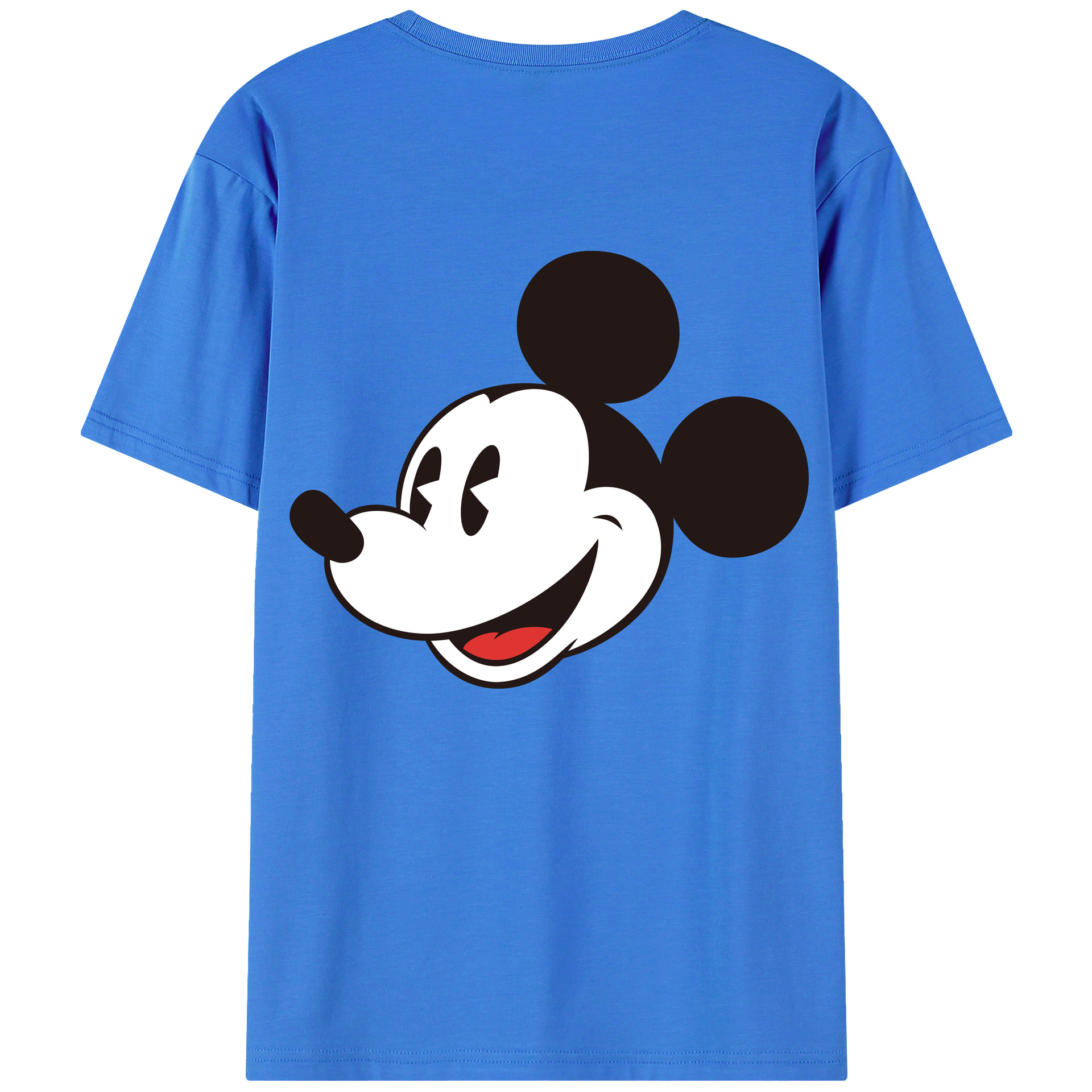 ミッキーマウス Mickey Mouse 綿100％ メンズ半袖Tシャツ（バックプリント） 通気性