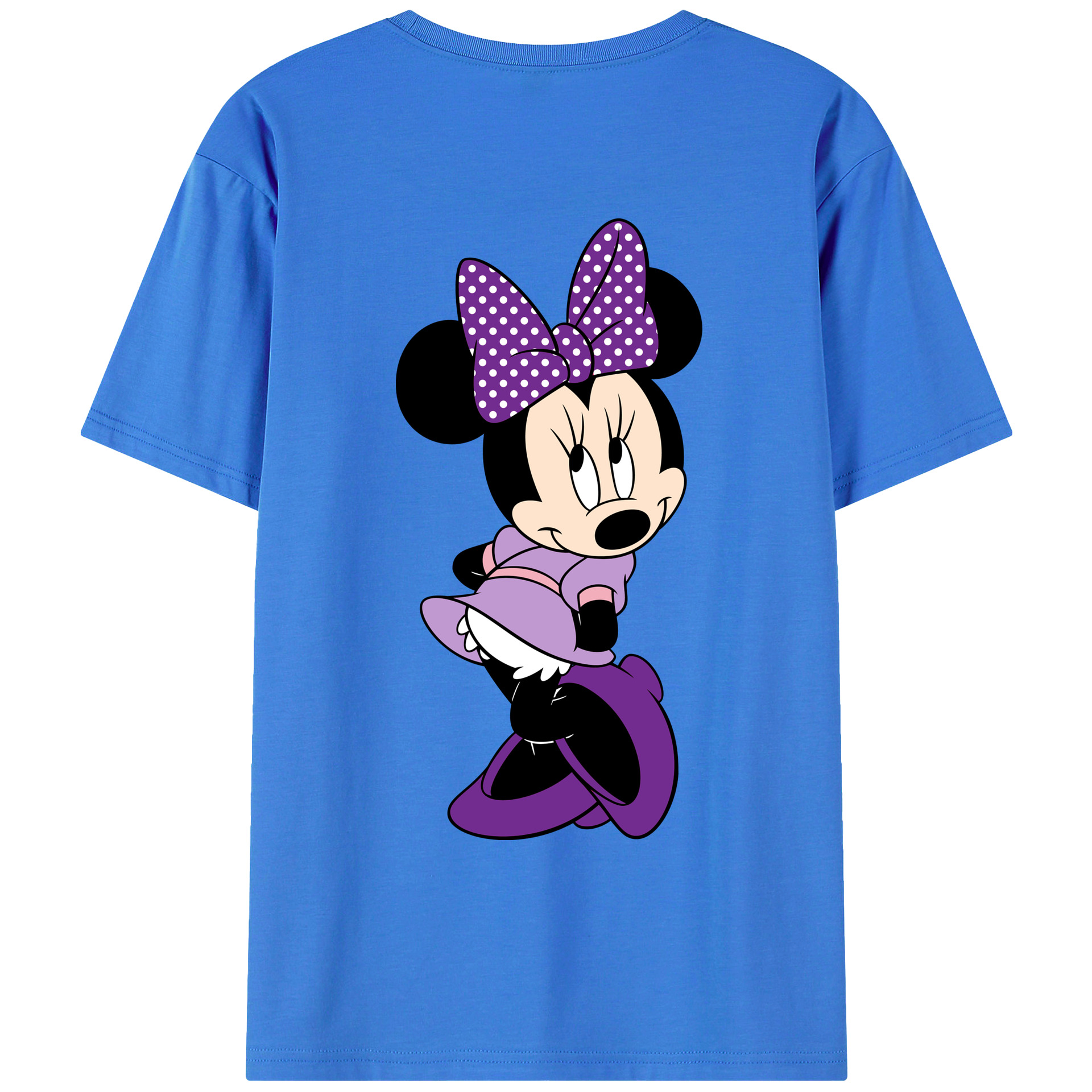 ミッキーマウス Mickey Mouse 綿100％ メンズ半袖Tシャツ（バックプリント） 通気性