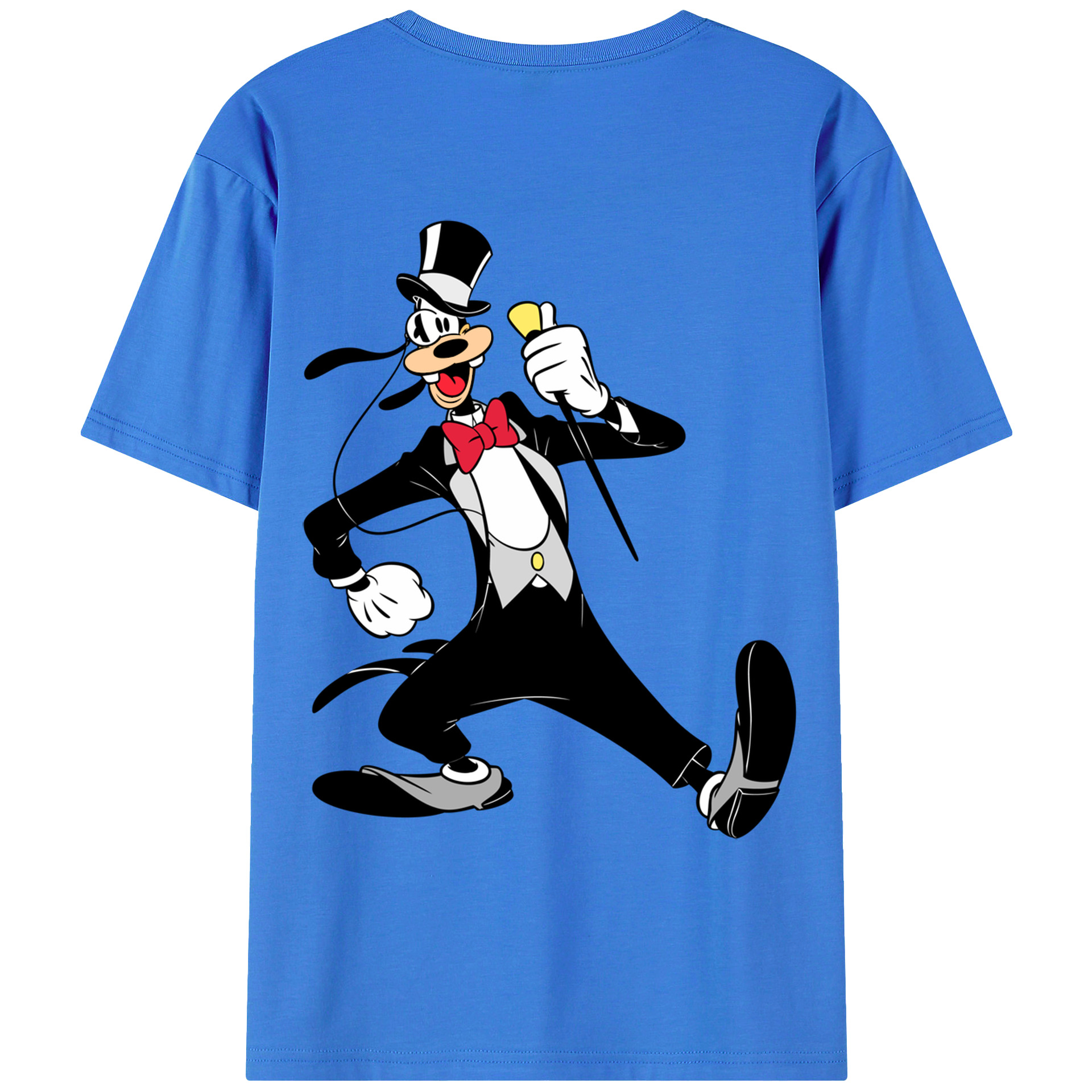 ミッキーマウス Mickey Mouse 綿100％ メンズ半袖Tシャツ（バックプリント） 通気性