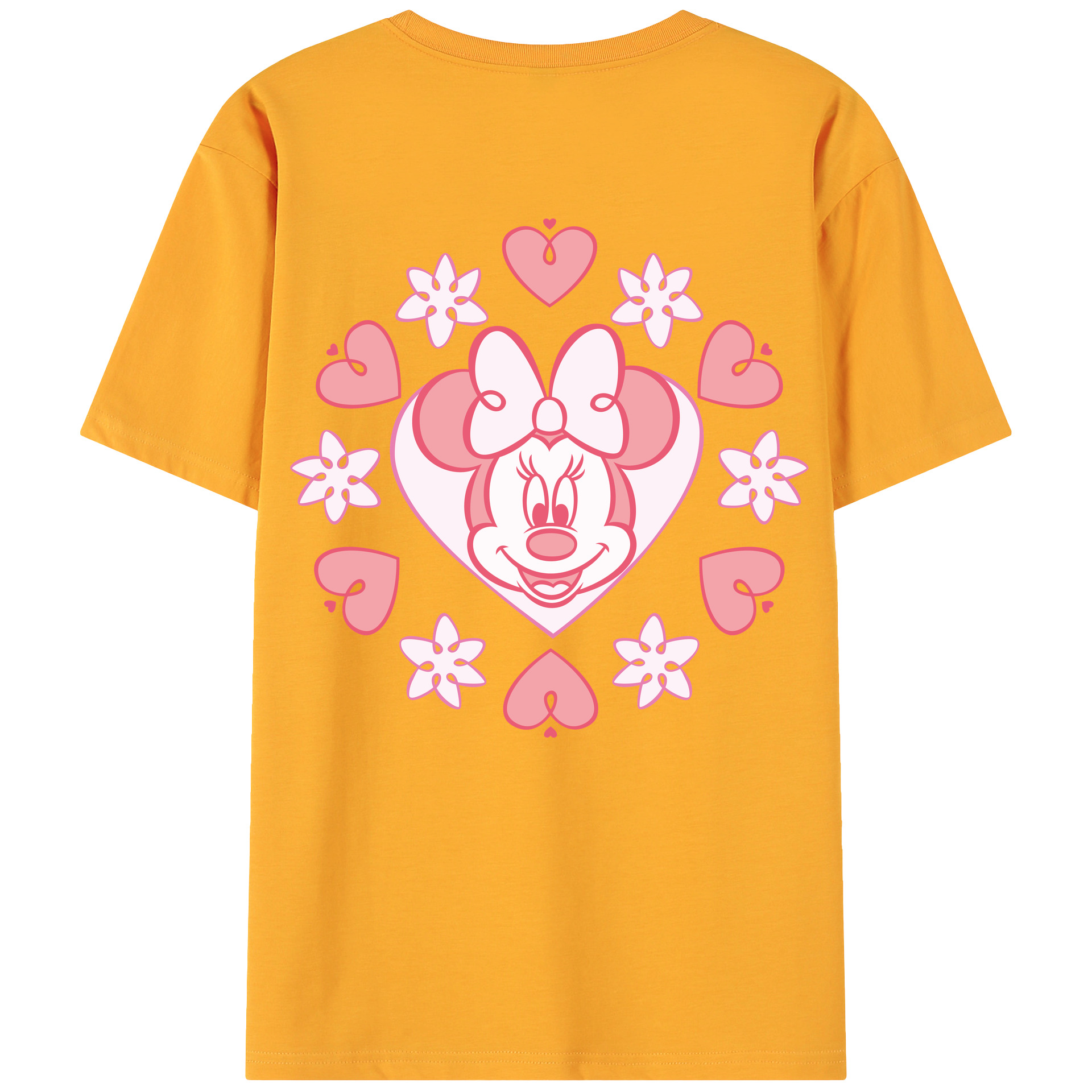 ミッキーマウス Mickey Mouse 綿100％ メンズ半袖Tシャツ（バックプリント） 通気性