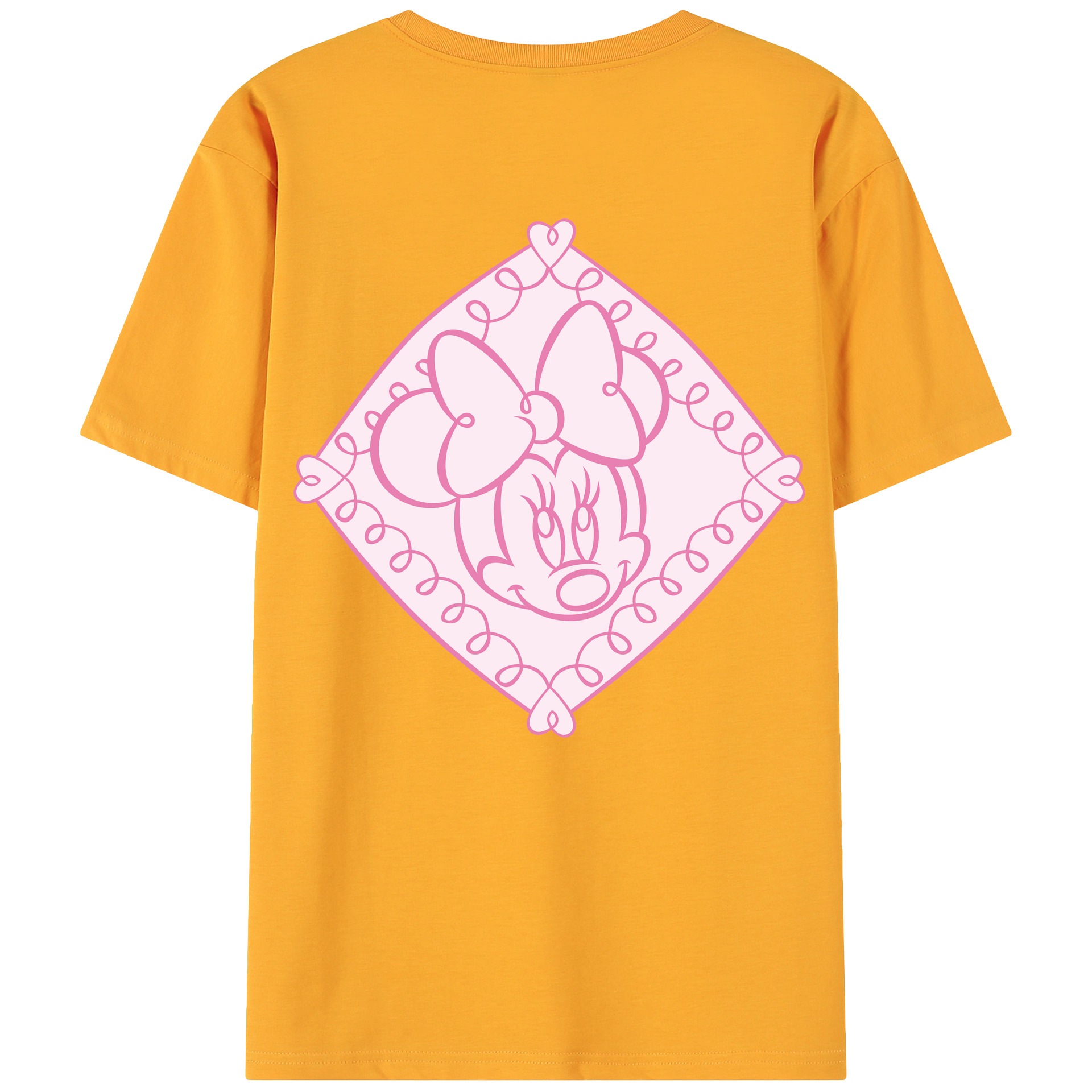 ミッキーマウス Mickey Mouse 綿100％ メンズ半袖Tシャツ（バックプリント） 通気性