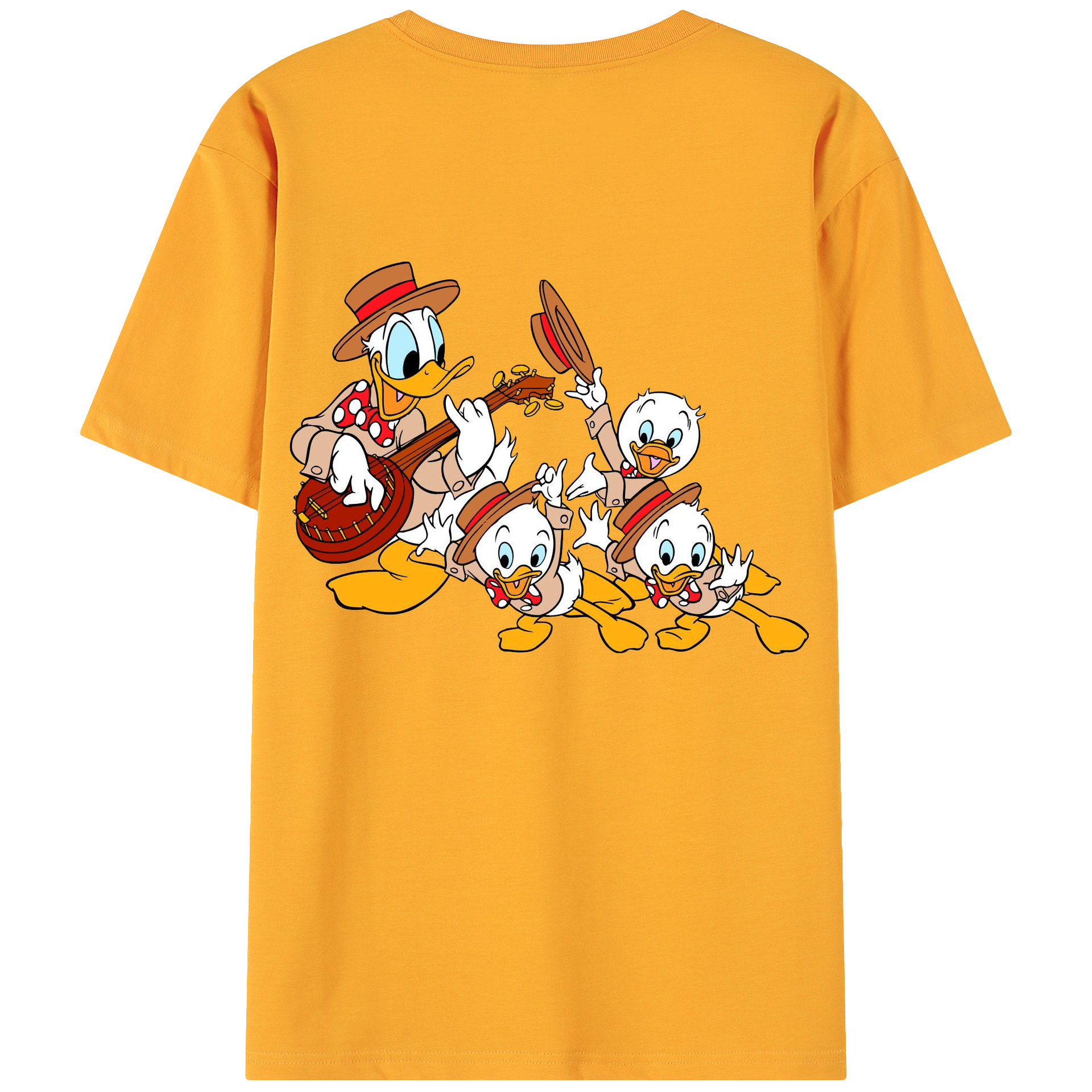 ミッキーマウス Mickey Mouse 綿100％ メンズ半袖Tシャツ（バックプリント） 通気性