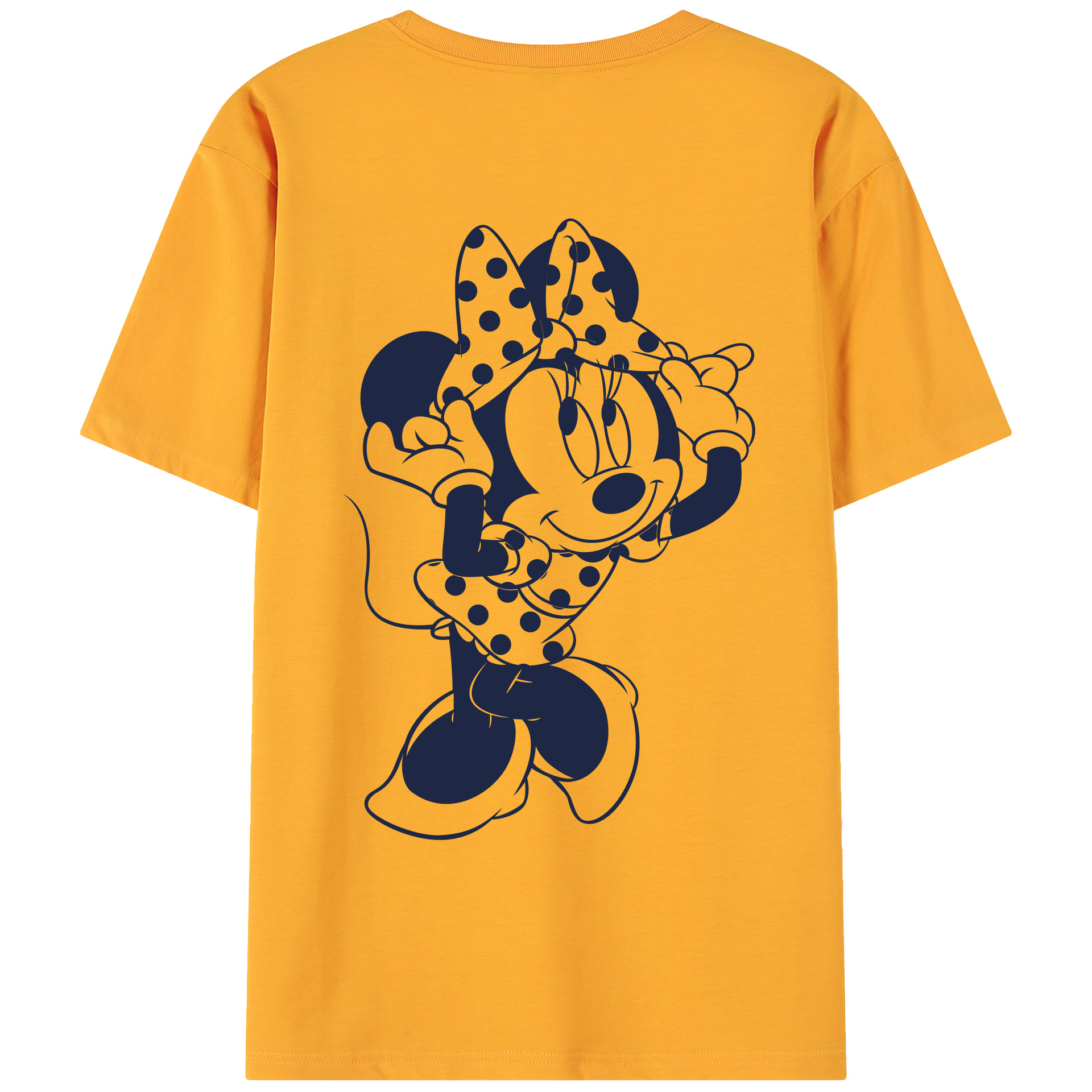 ミッキーマウス Mickey Mouse 綿100％ メンズ半袖Tシャツ（バックプリント） 通気性