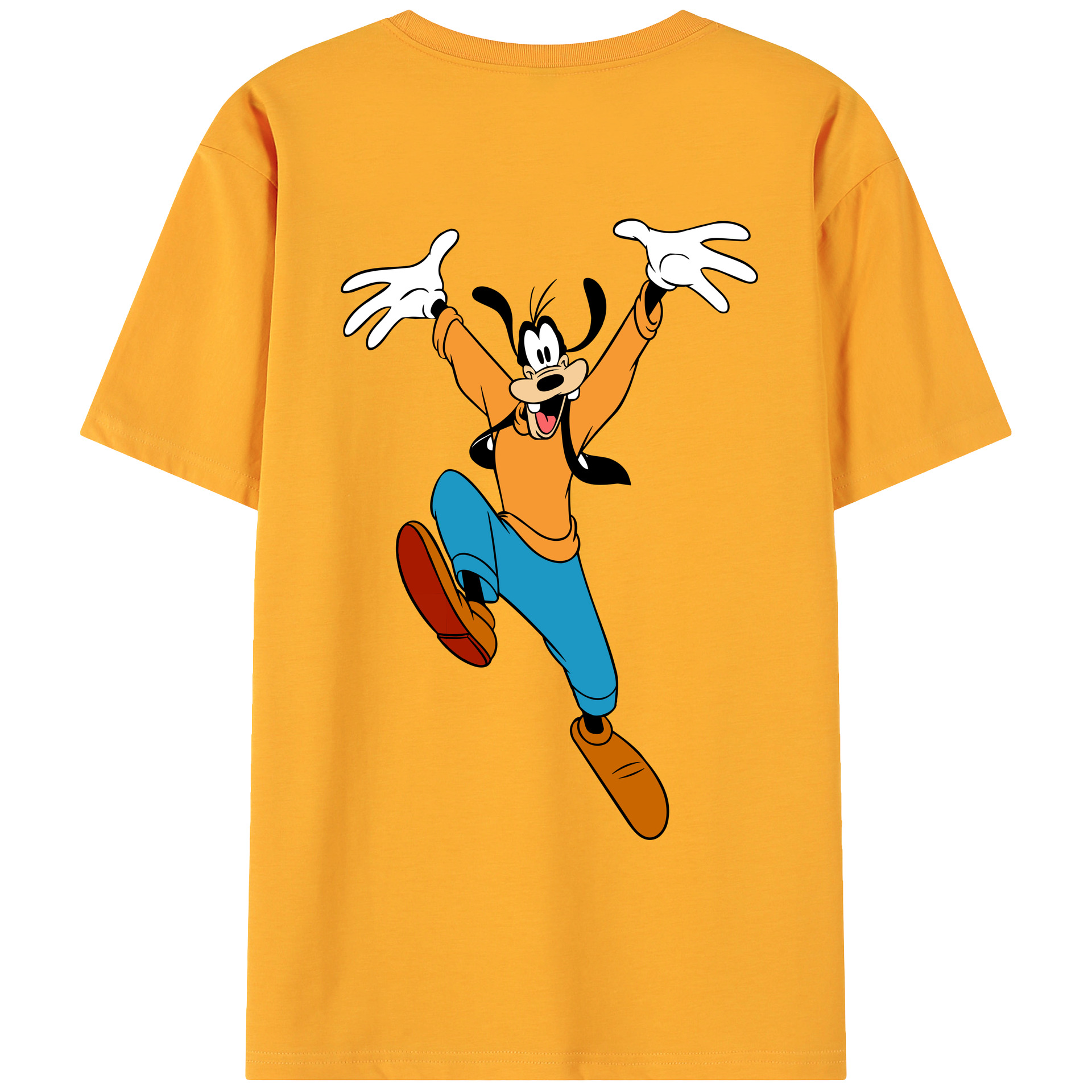 ミッキーマウス Mickey Mouse 綿100％ メンズ半袖Tシャツ（バックプリント） 通気性