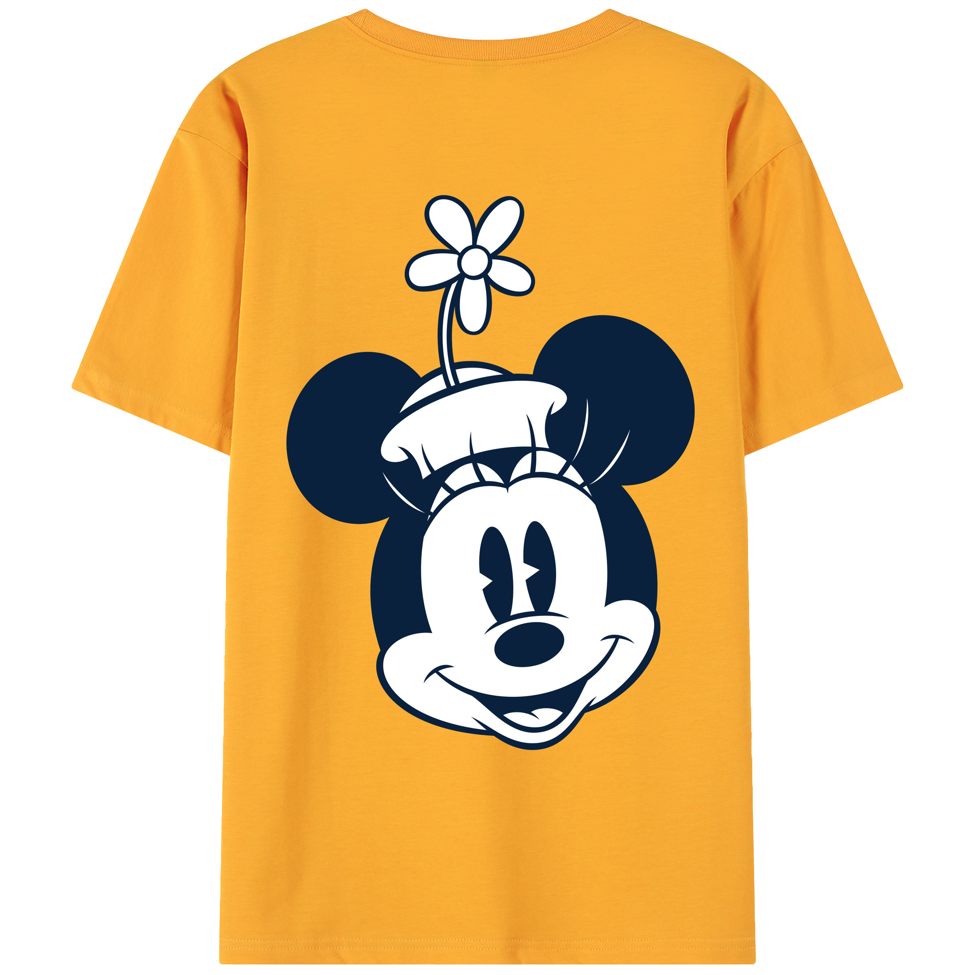 ミッキーマウス Mickey Mouse 綿100％ メンズ半袖Tシャツ（バックプリント） 通気性